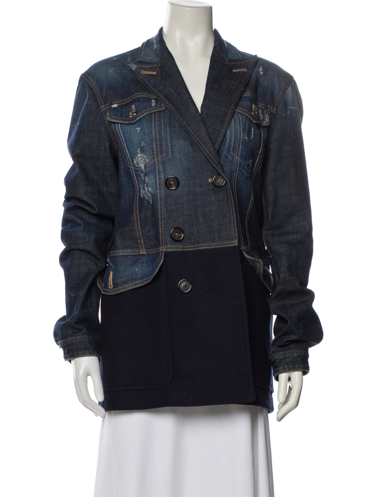 Dsquared² Virgin Wool Denim Jacket