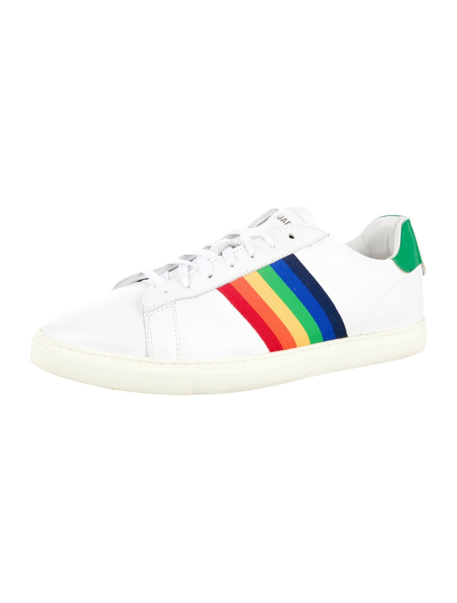 Dsquared² Leather Striped Sneakers