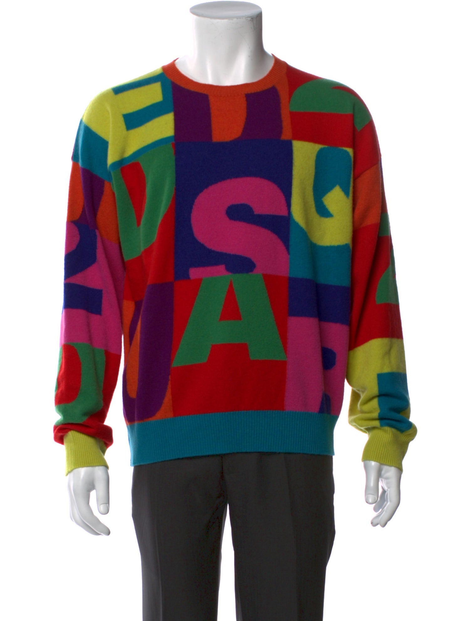 Dsquared² Virgin Wool Printed Pullover