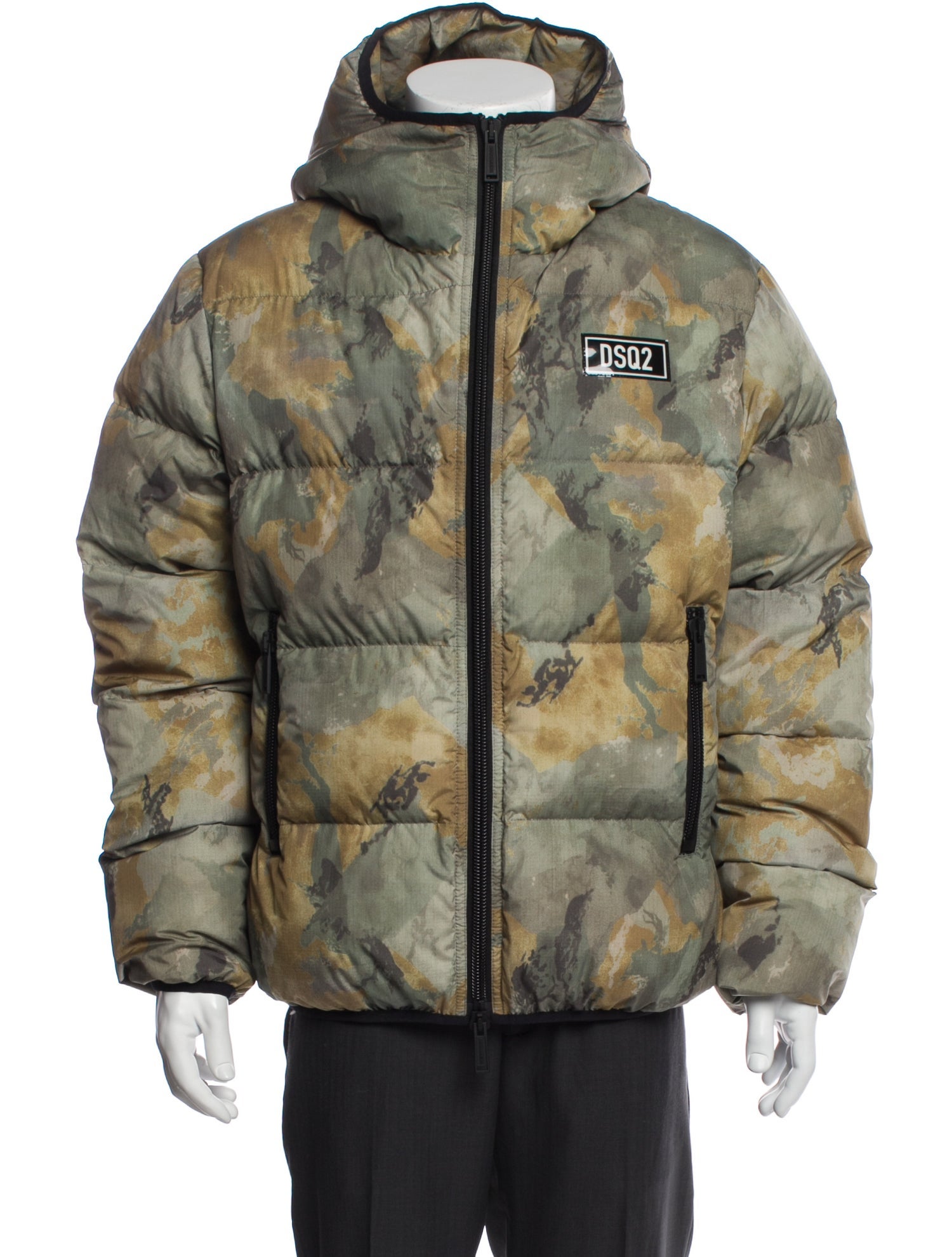 Dsquared² Camouflage Print Puffer Coat