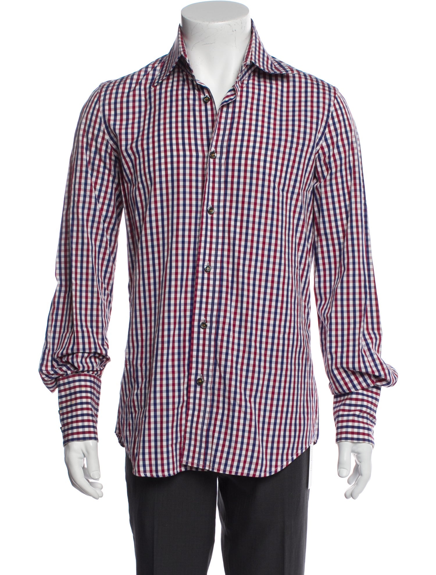 Dsquared² Plaid Print Long Sleeve Shirt