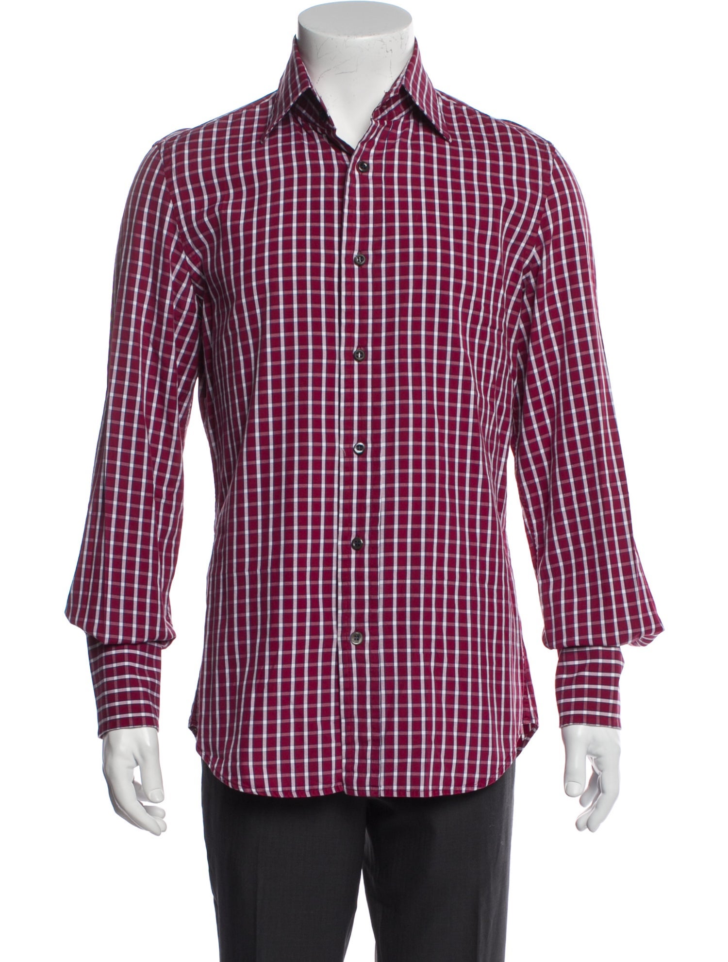 Dsquared² Plaid Print Long Sleeve Shirt