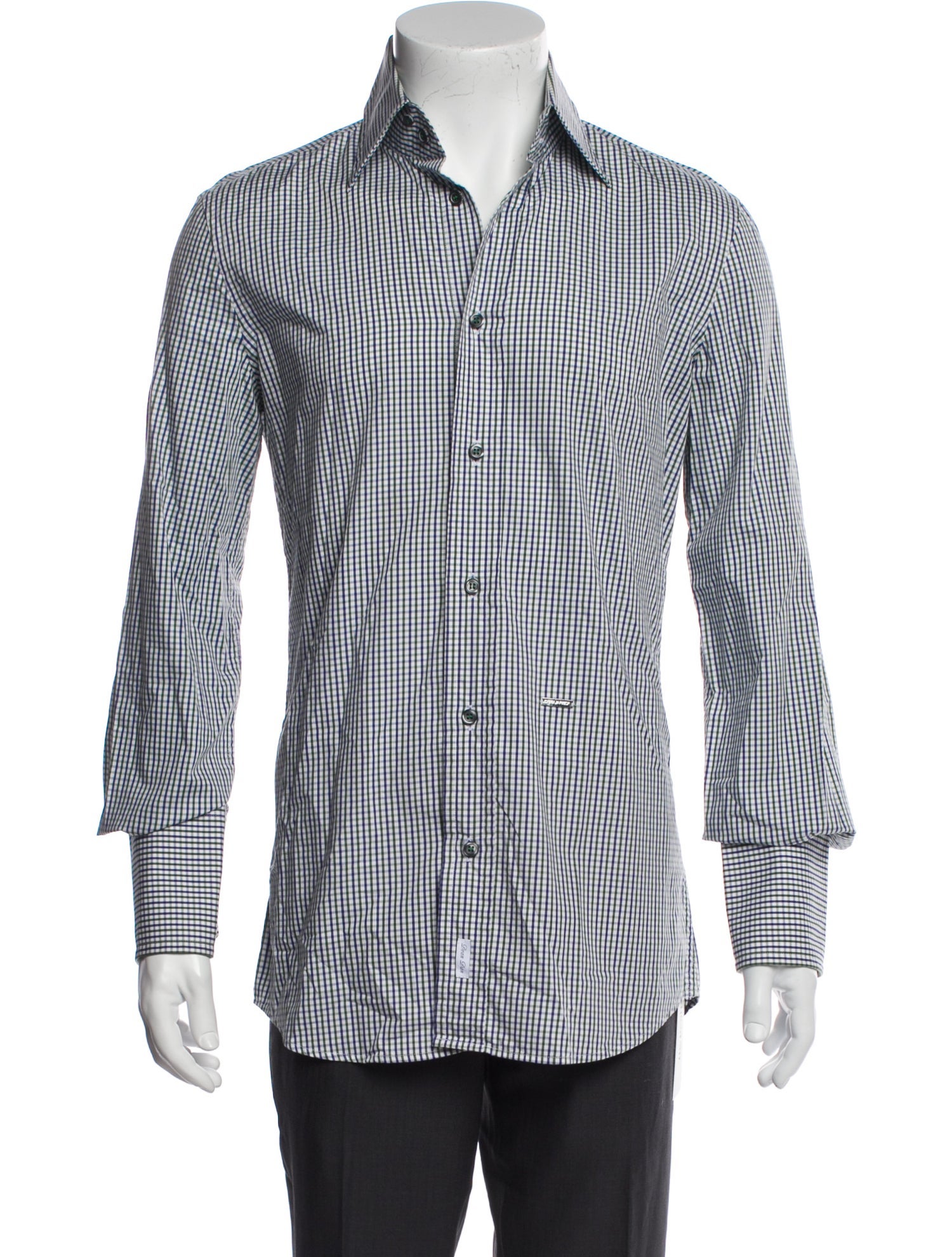 Dsquared² Plaid Print Long Sleeve Shirt