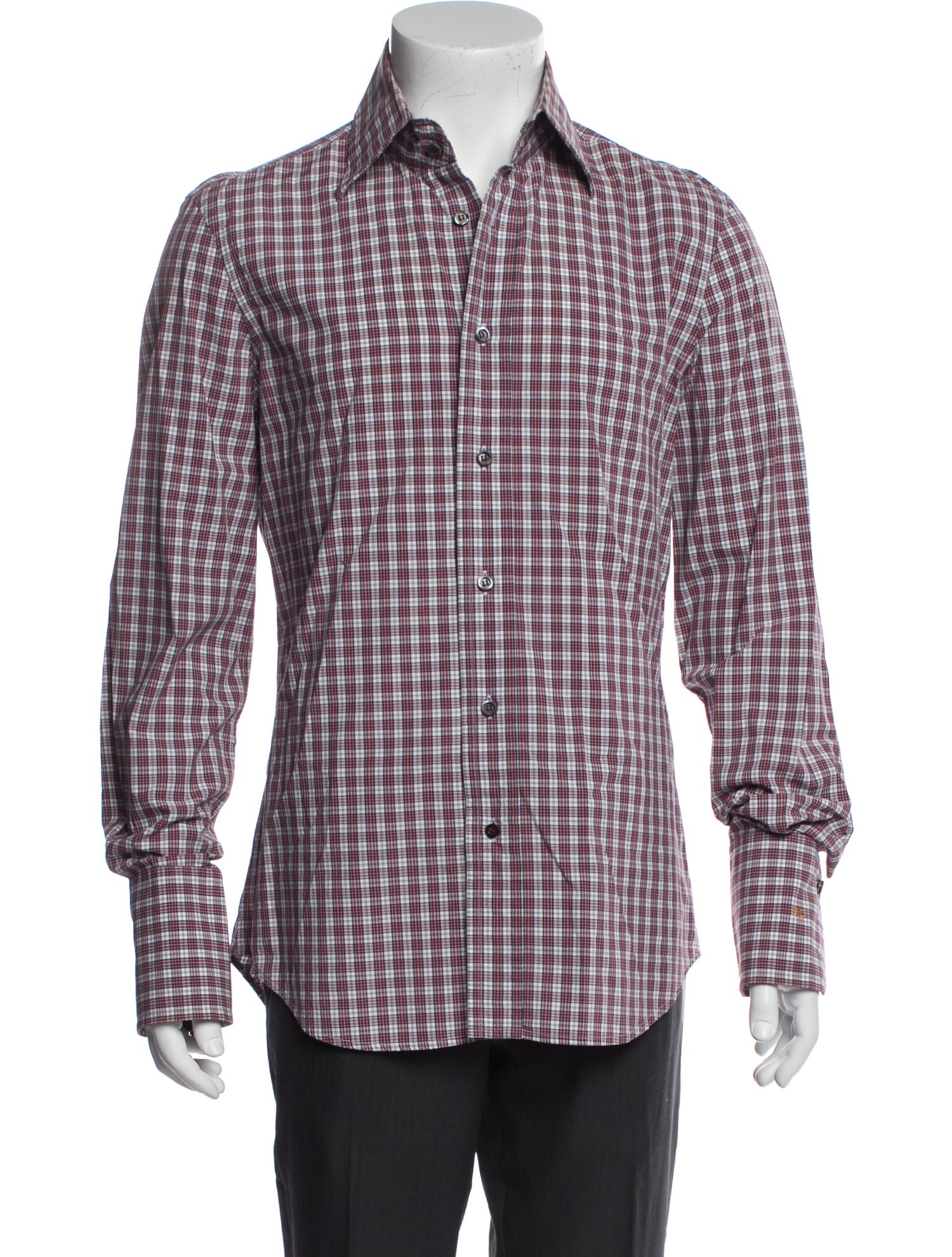 Dsquared² Plaid Print Long Sleeve Shirt