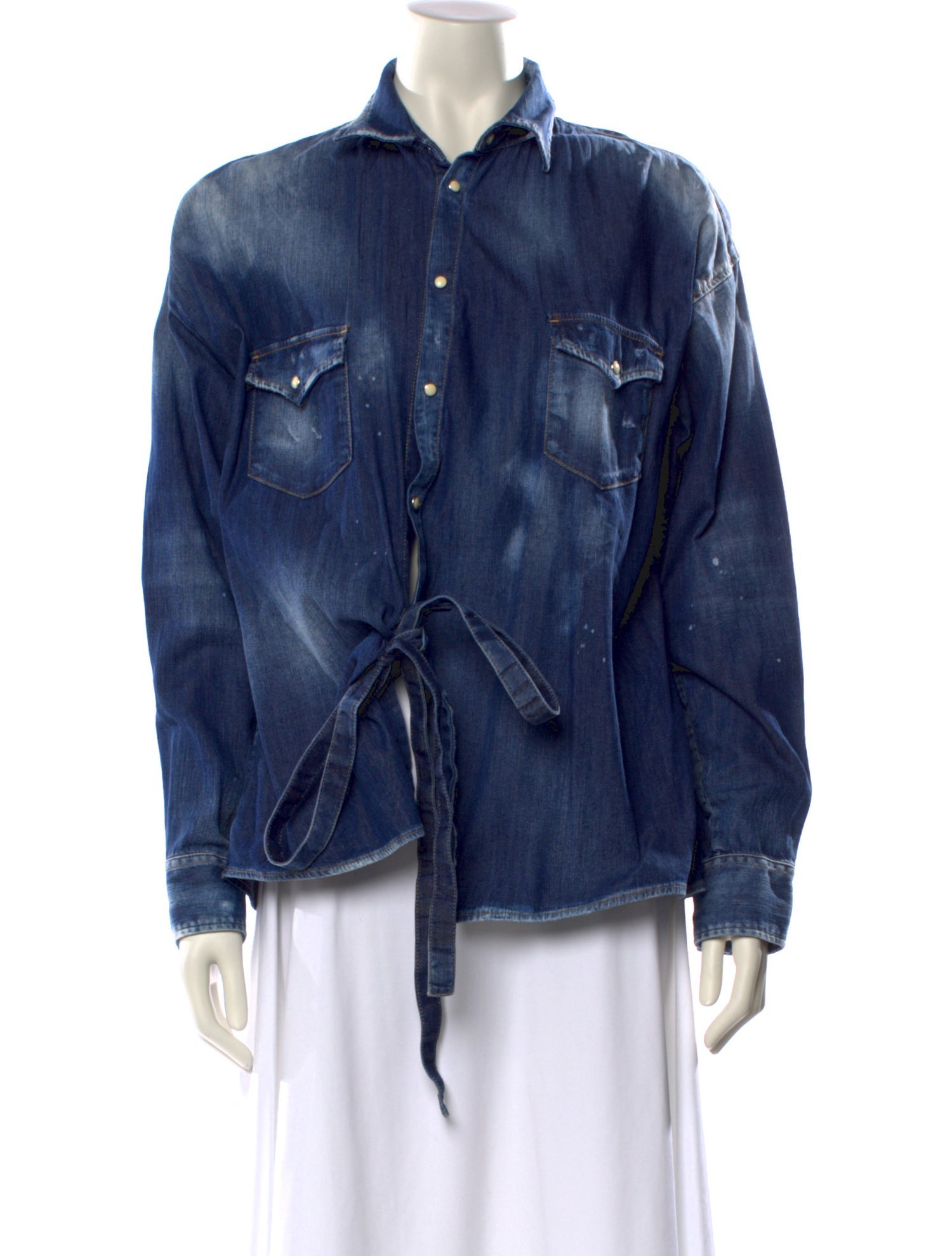 Dsquared² Long Sleeve Button-Up Top