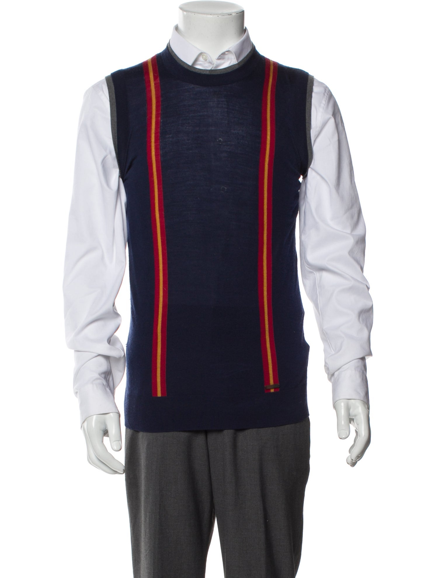 Dsquared² Wool Striped Sweater Vest