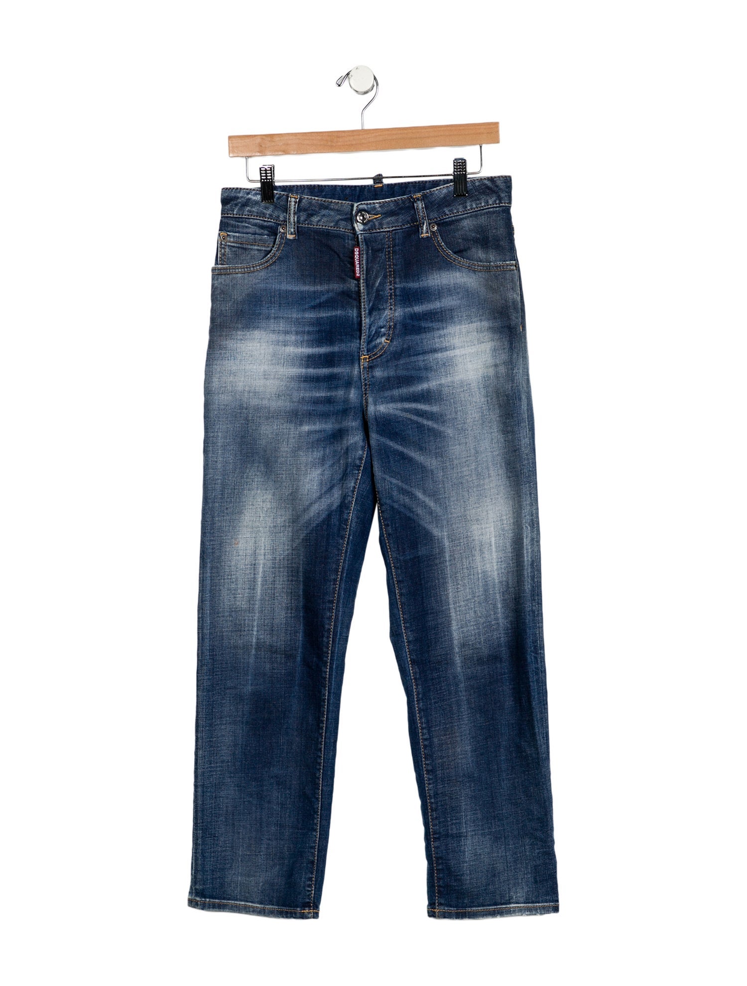 Dsquared² High-Rise Straight Leg Jeans