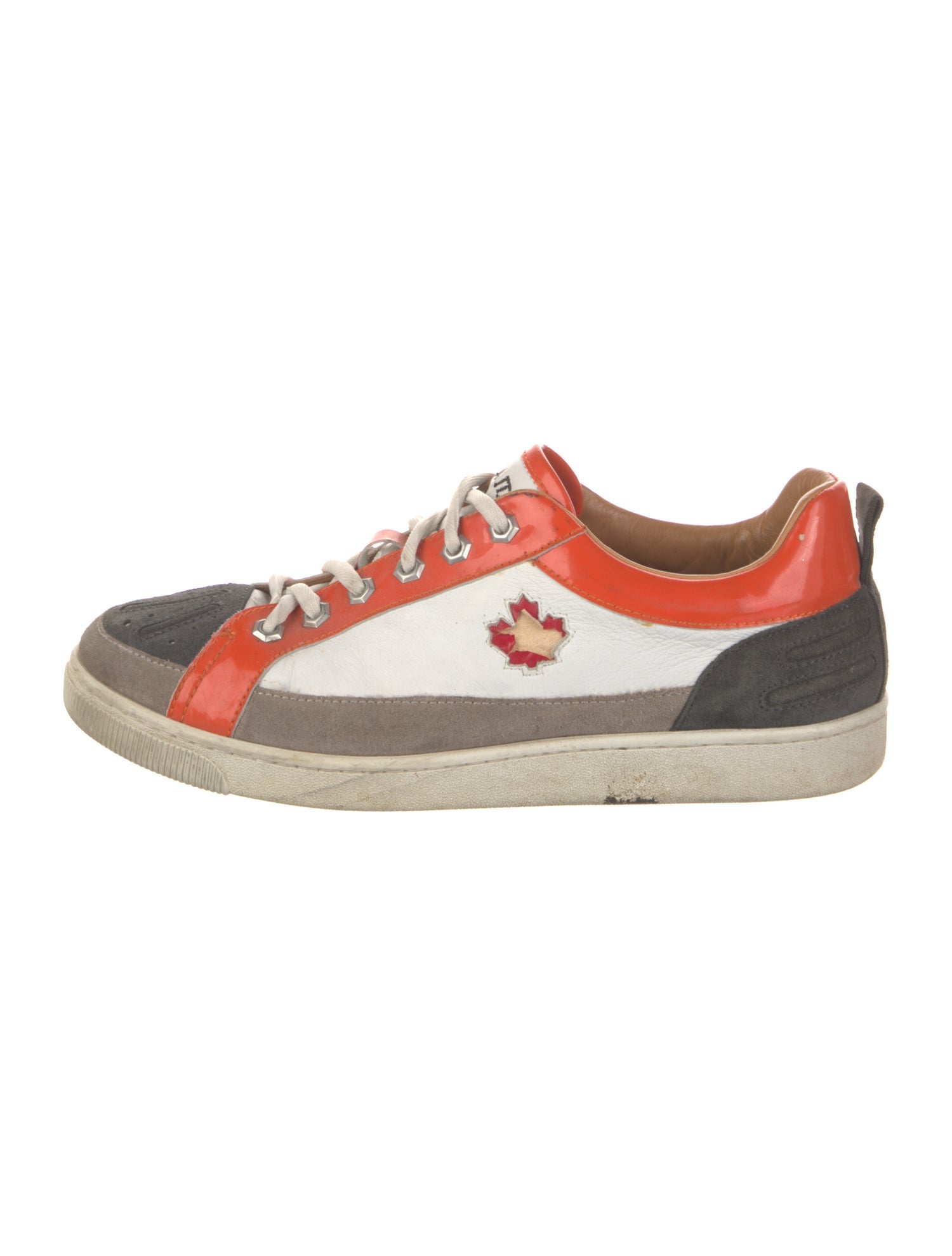 Dsquared² Leather Colorblock Pattern Sneakers
