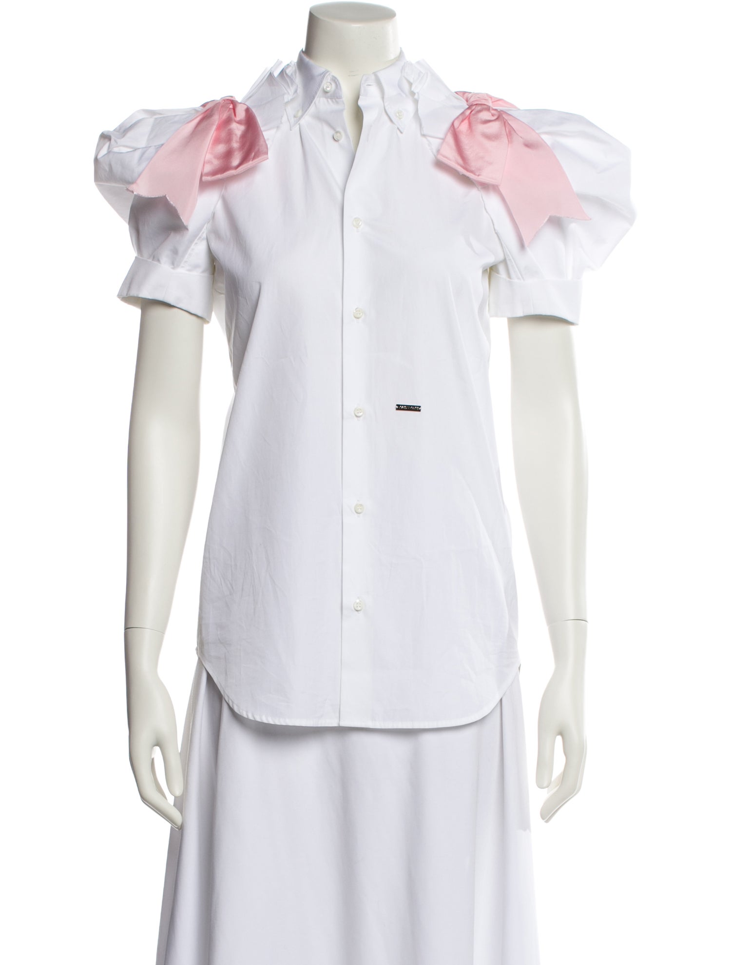 Dsquared² Short Sleeve Button-Up Top