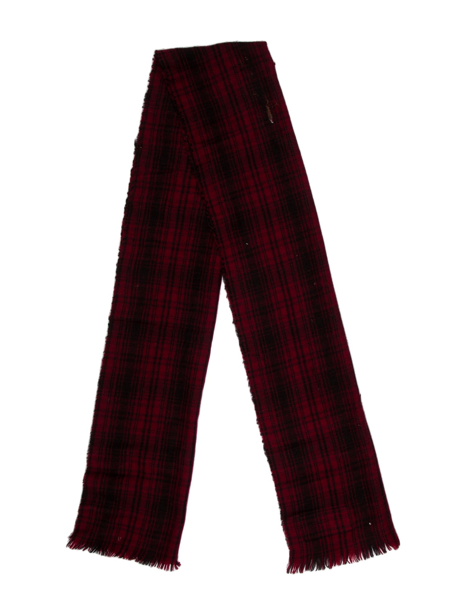 Dsquared² Wool Plaid Print Scarf