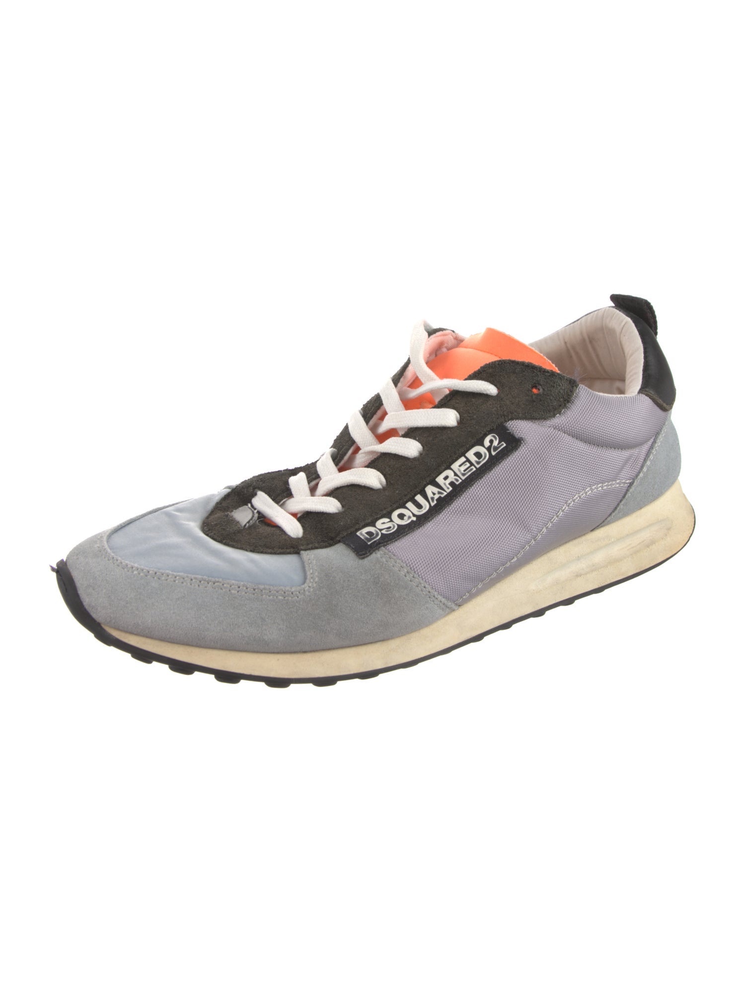 Dsquared² Leather Colorblock Pattern Sneakers