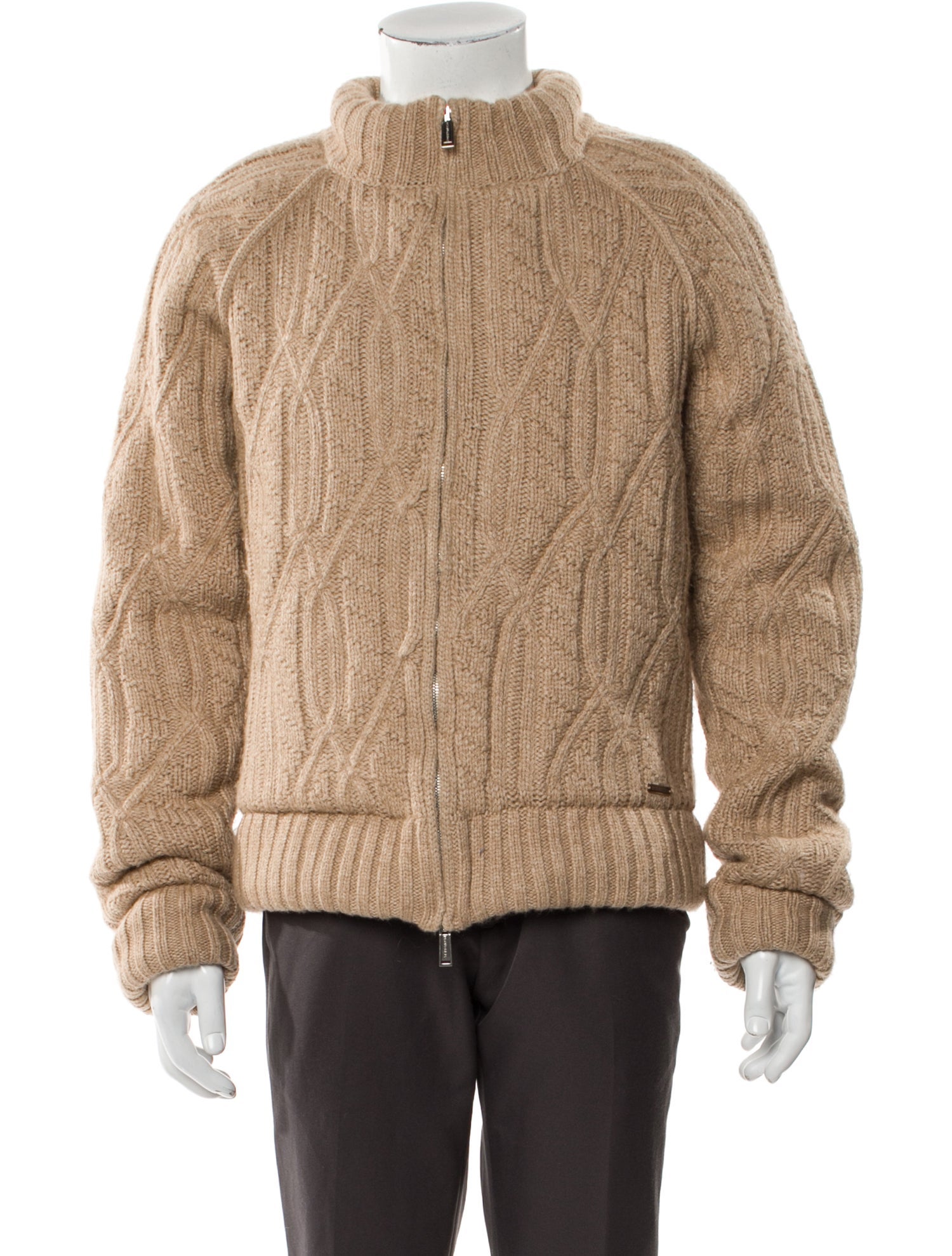 Dsquared² Wool Mock Neck Cardigan