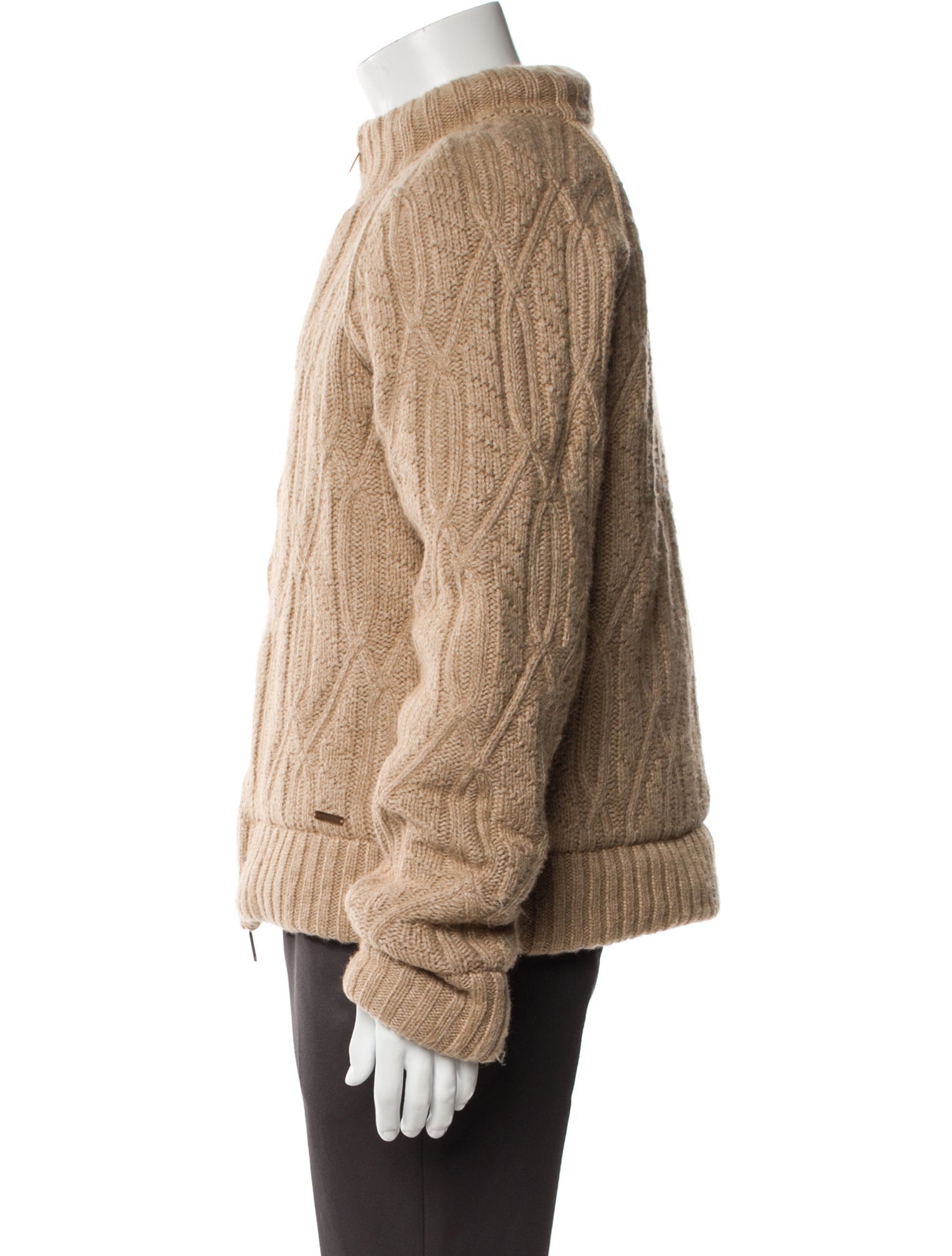 Dsquared² Wool Mock Neck Cardigan