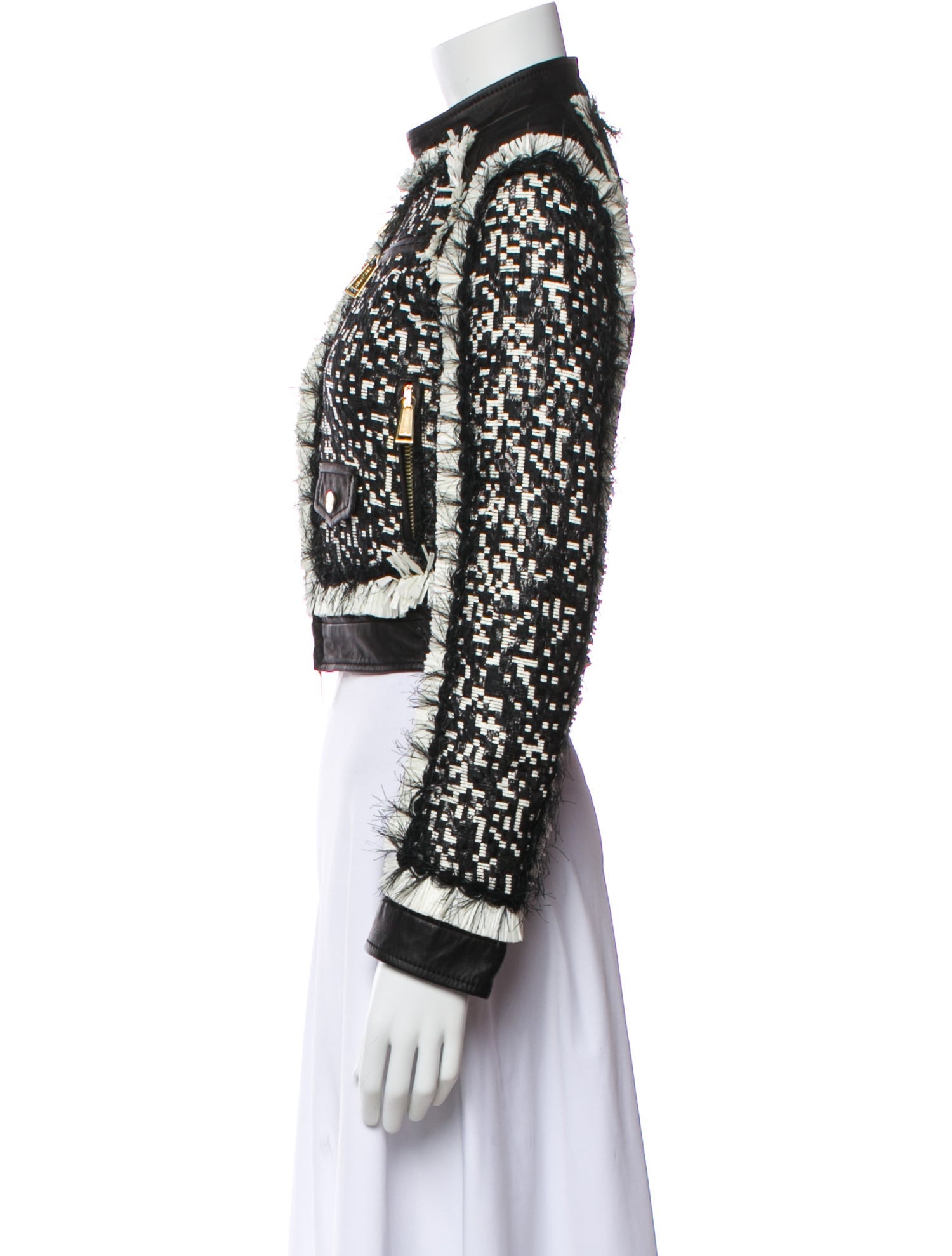 Dsquared² Lamb Leather Printed Evening Jacket