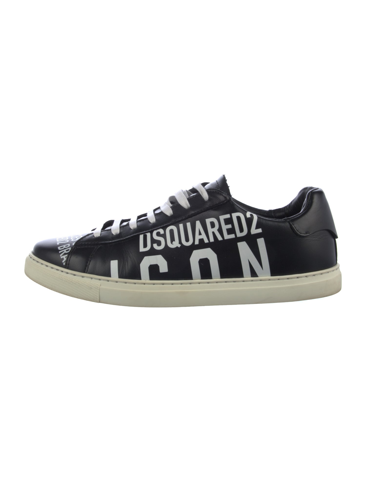 Dsquared² Leather Graphic Print Sneakers