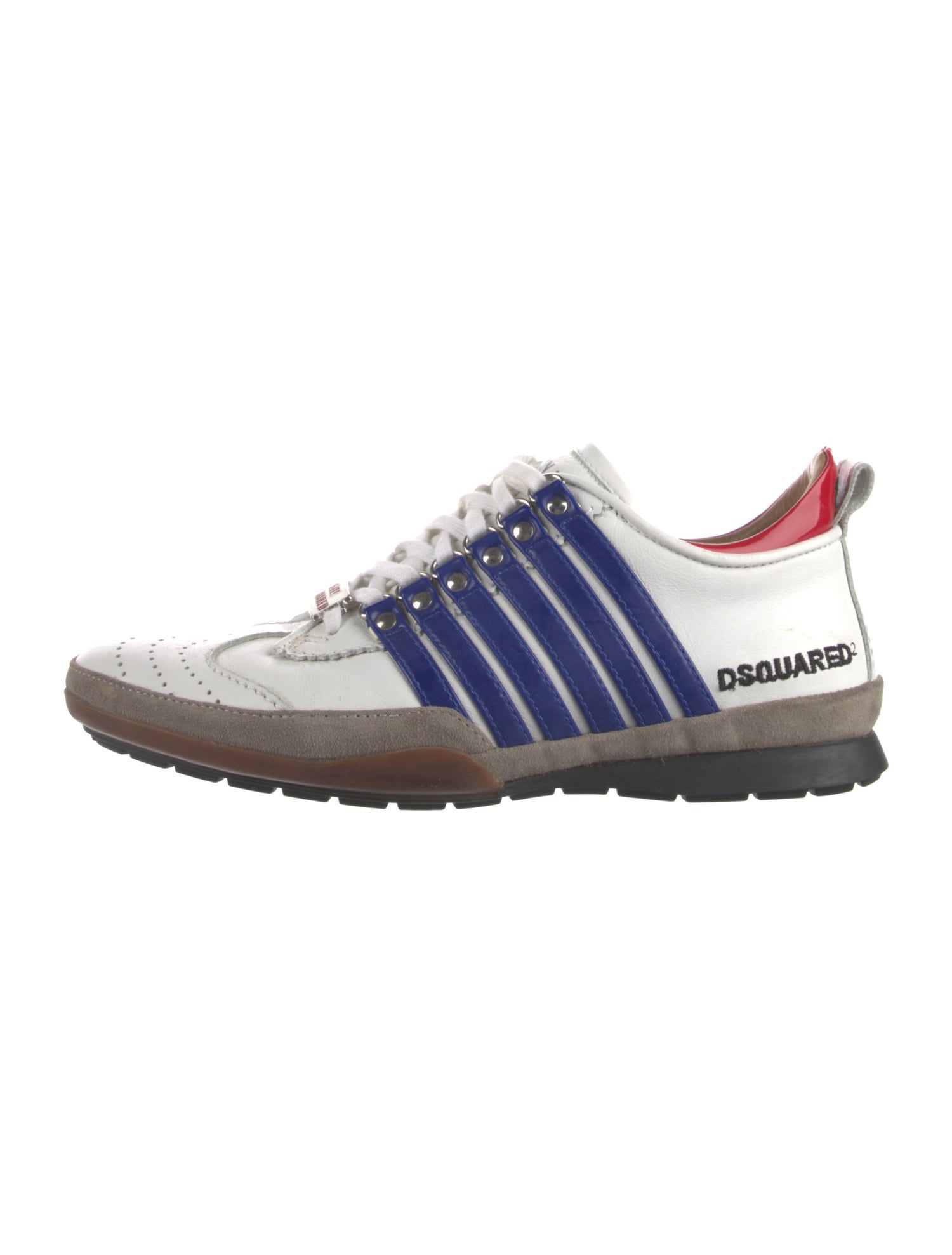 Dsquared² Leather Colorblock Pattern Sneakers