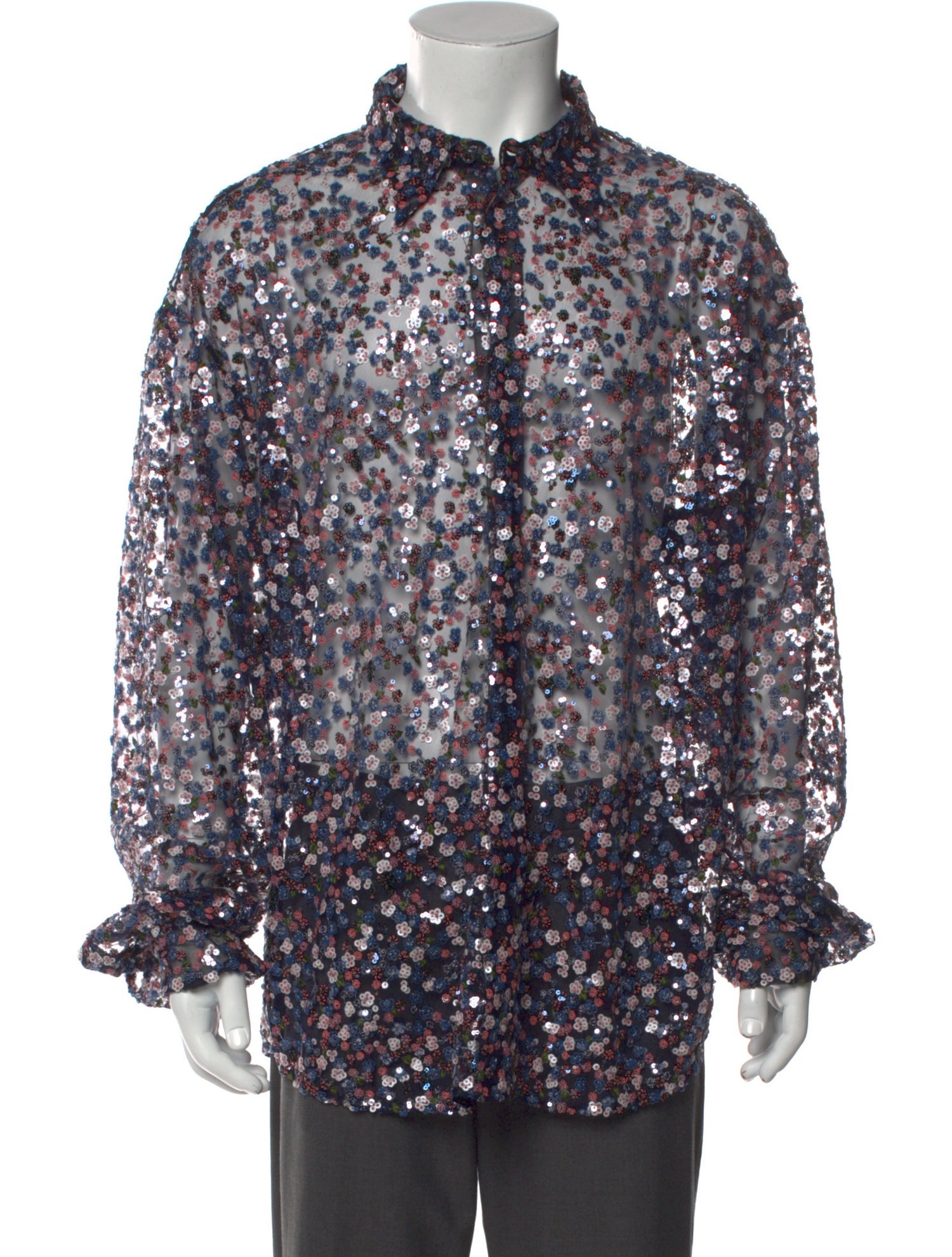 Dsquared² Floral Print Long Sleeve Shirt