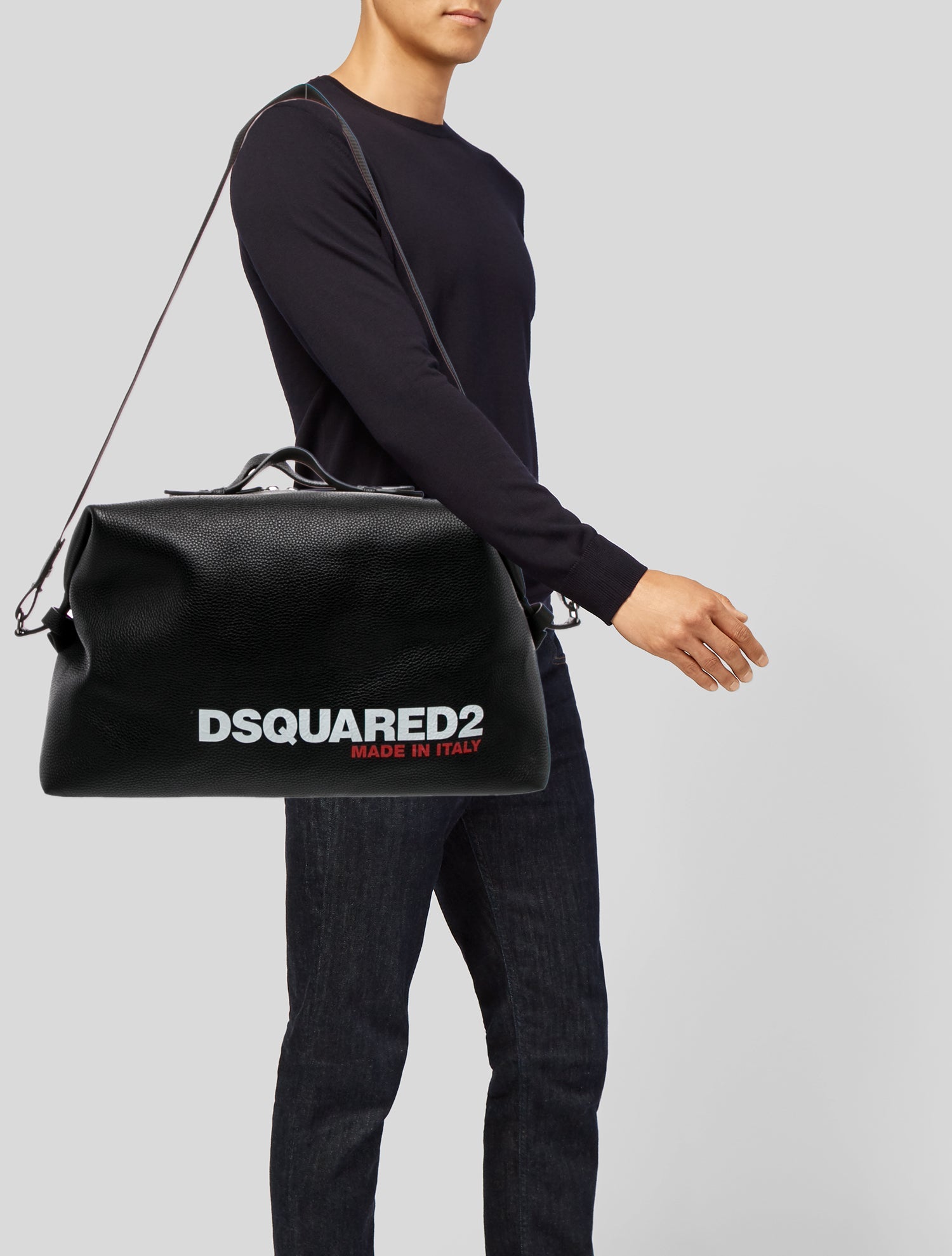 Dsquared² Mens black duffel bag