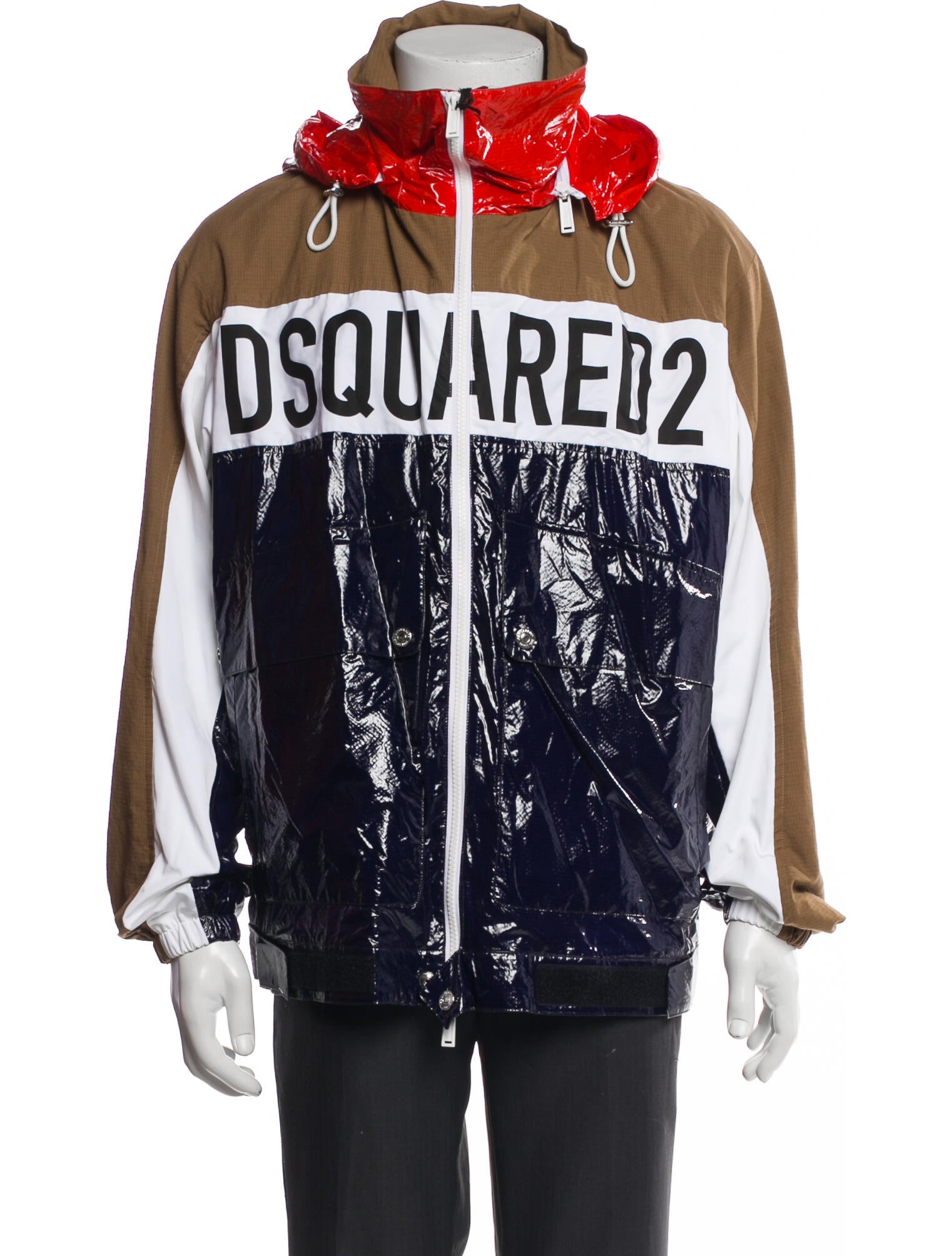 Dsquared² Colorblock Pattern Windbreaker w/ Tags