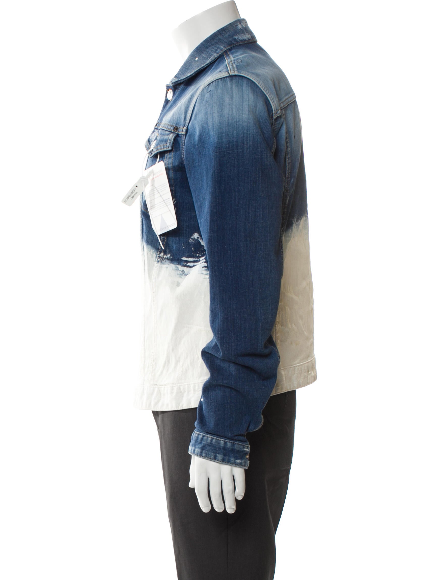 Dsquared² Colorblock Pattern Denim Jacket w/ Tags