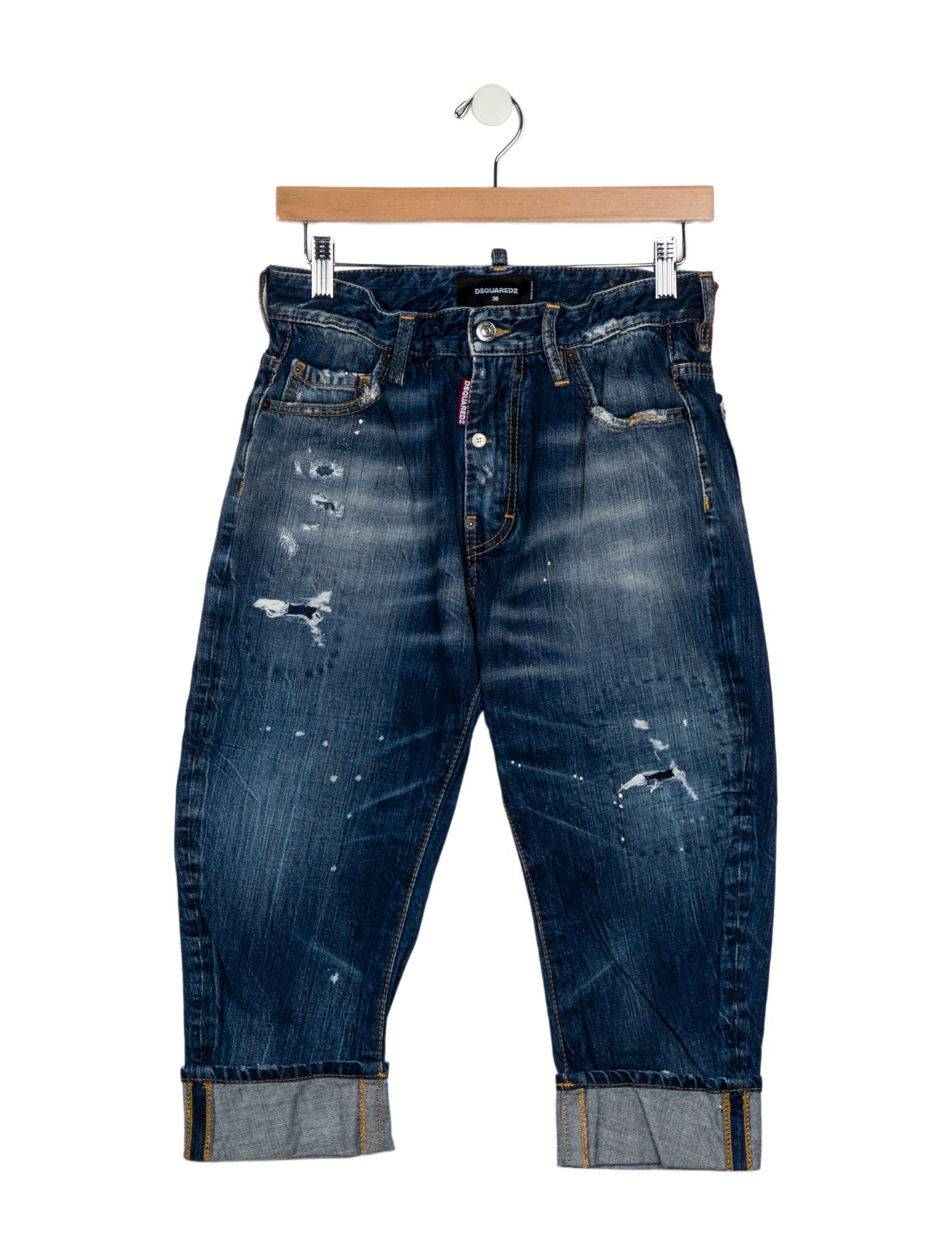 Dsquared² Mid-Rise Straight Leg Jeans