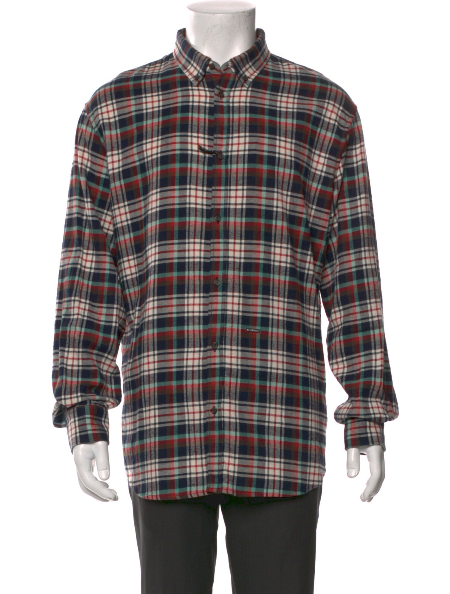 Dsquared² Plaid Print Long Sleeve Shirt w/ Tags