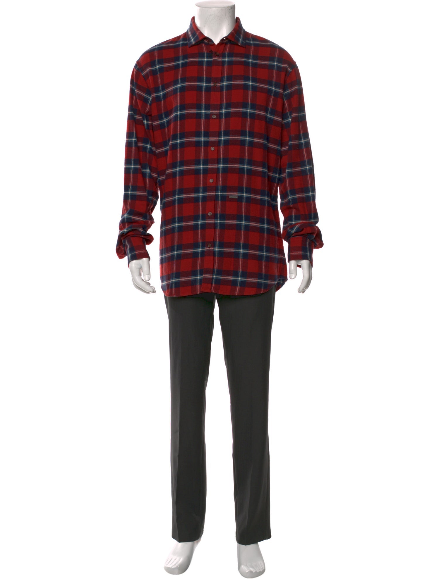 Dsquared² Plaid Print Long Sleeve Shirt w/ Tags