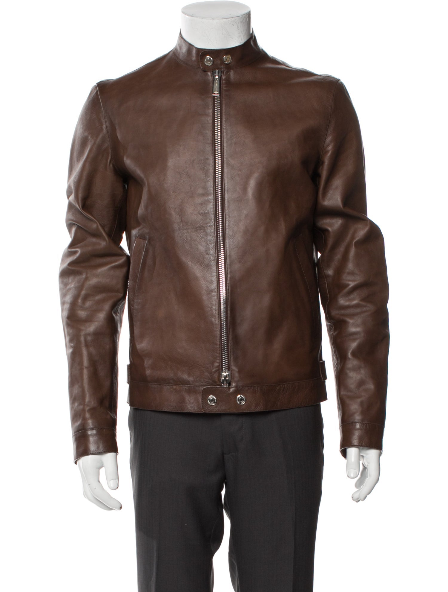 Dsquared² Calf Leather Moto Jacket