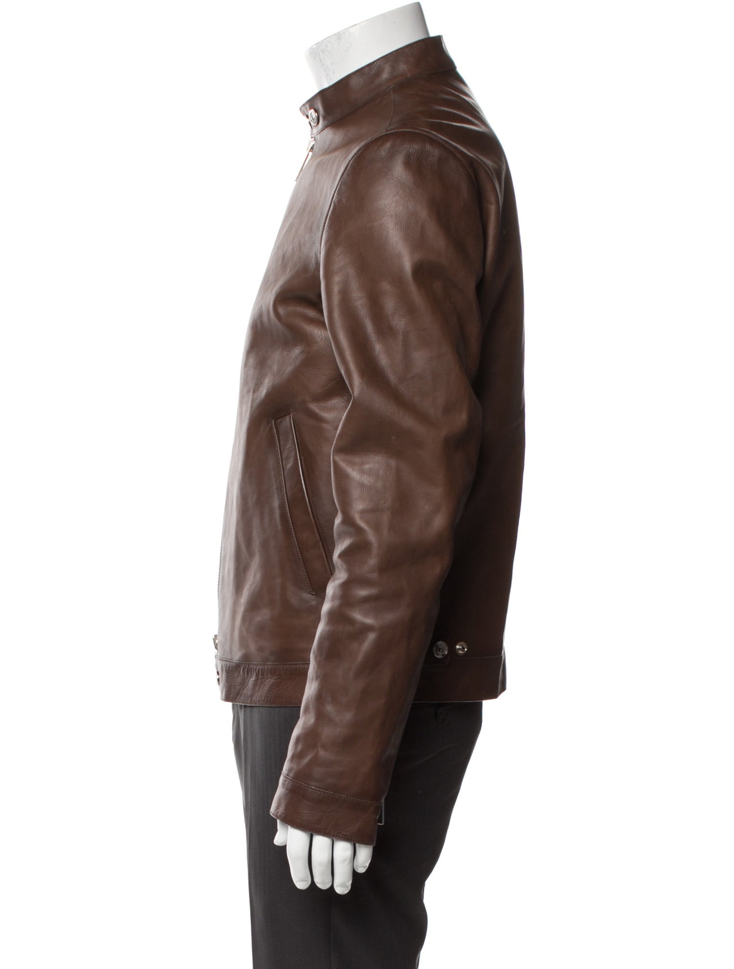 Dsquared² Calf Leather Moto Jacket