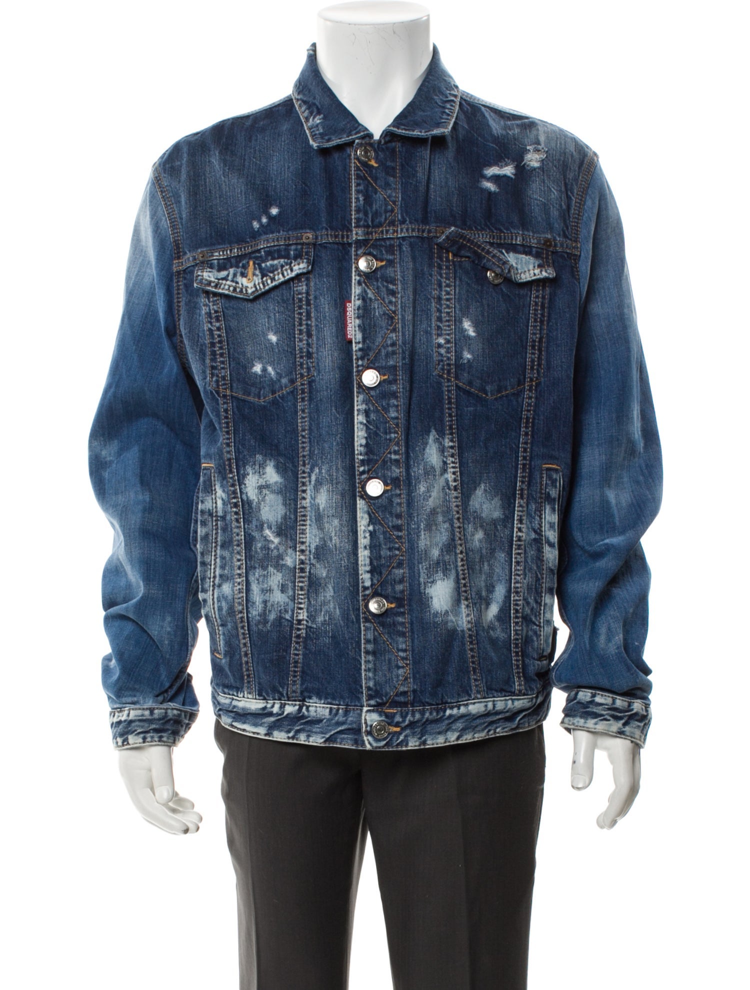 Dsquared² Tie-Dye Print Denim Jacket