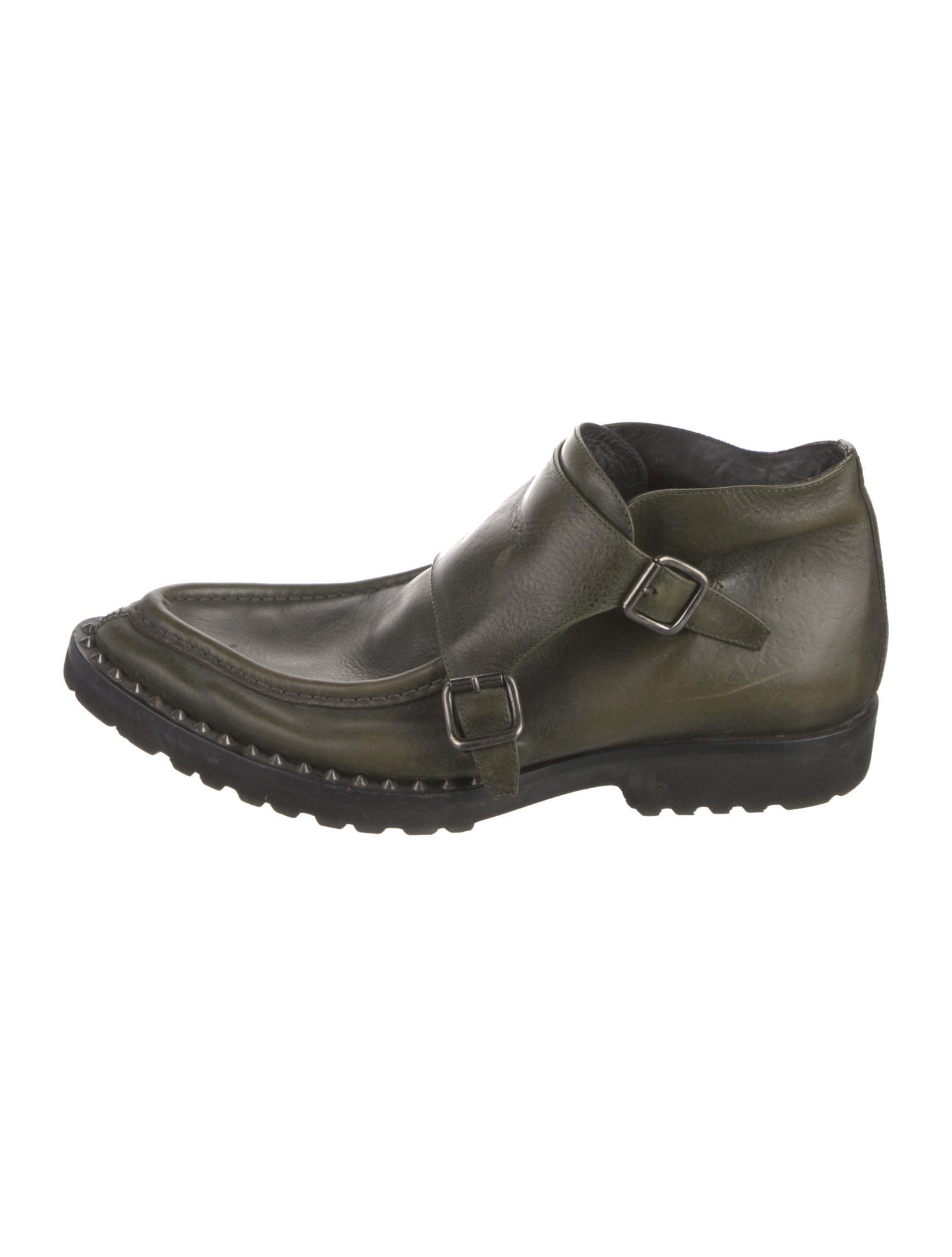 Dsquared² Leather Studded Accents Monk Straps