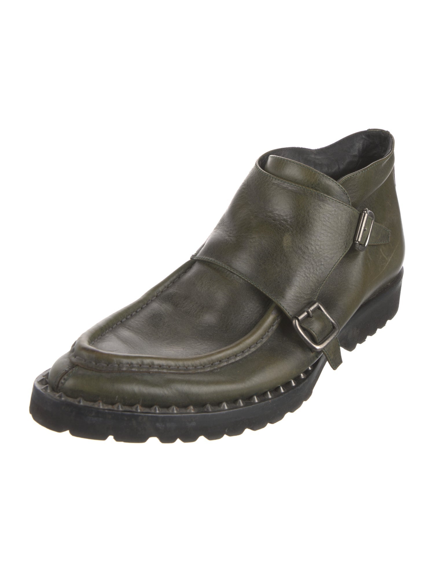 Dsquared² Leather Studded Accents Monk Straps