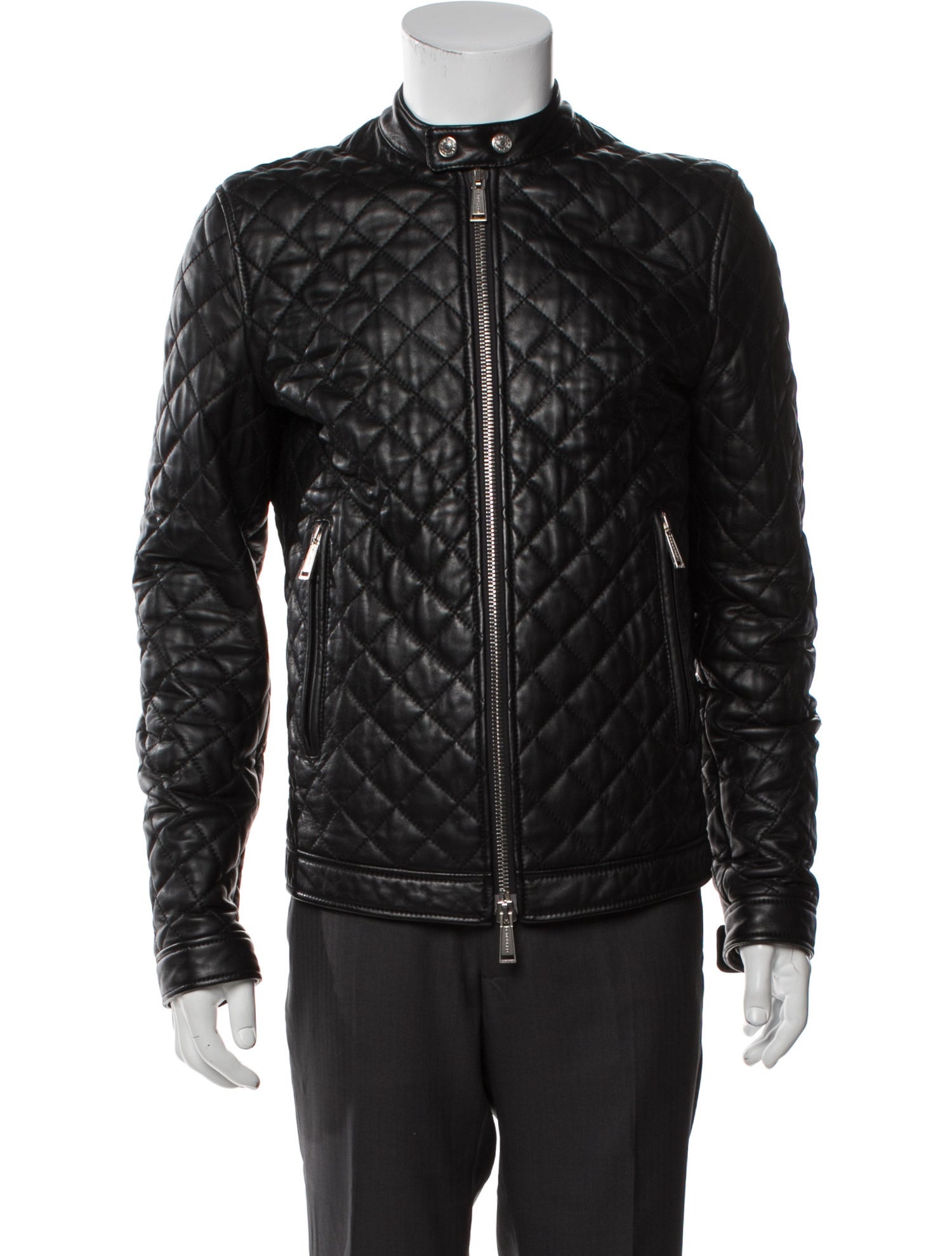 Dsquared² Lamb Leather Moto Jacket