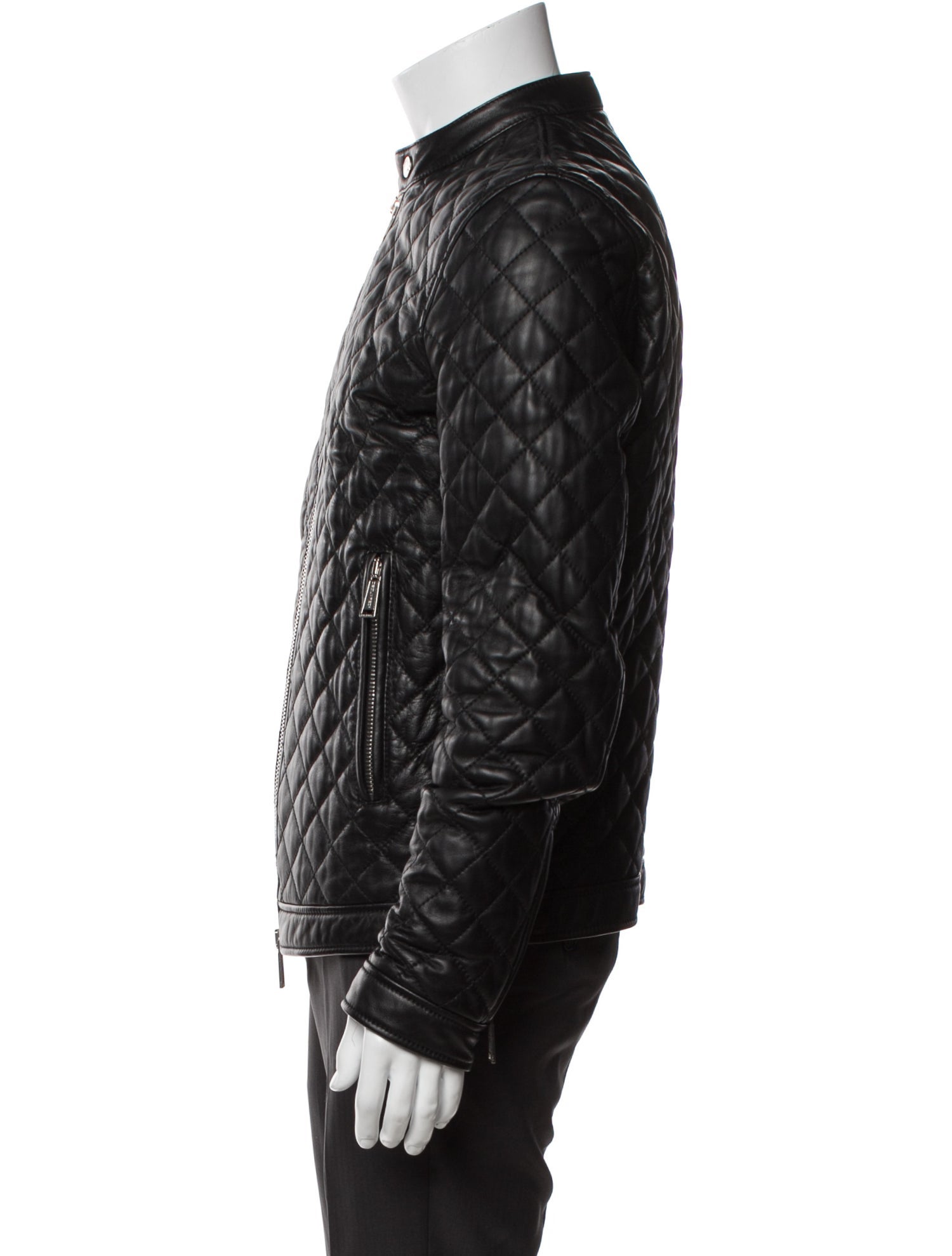 Dsquared² Lamb Leather Moto Jacket