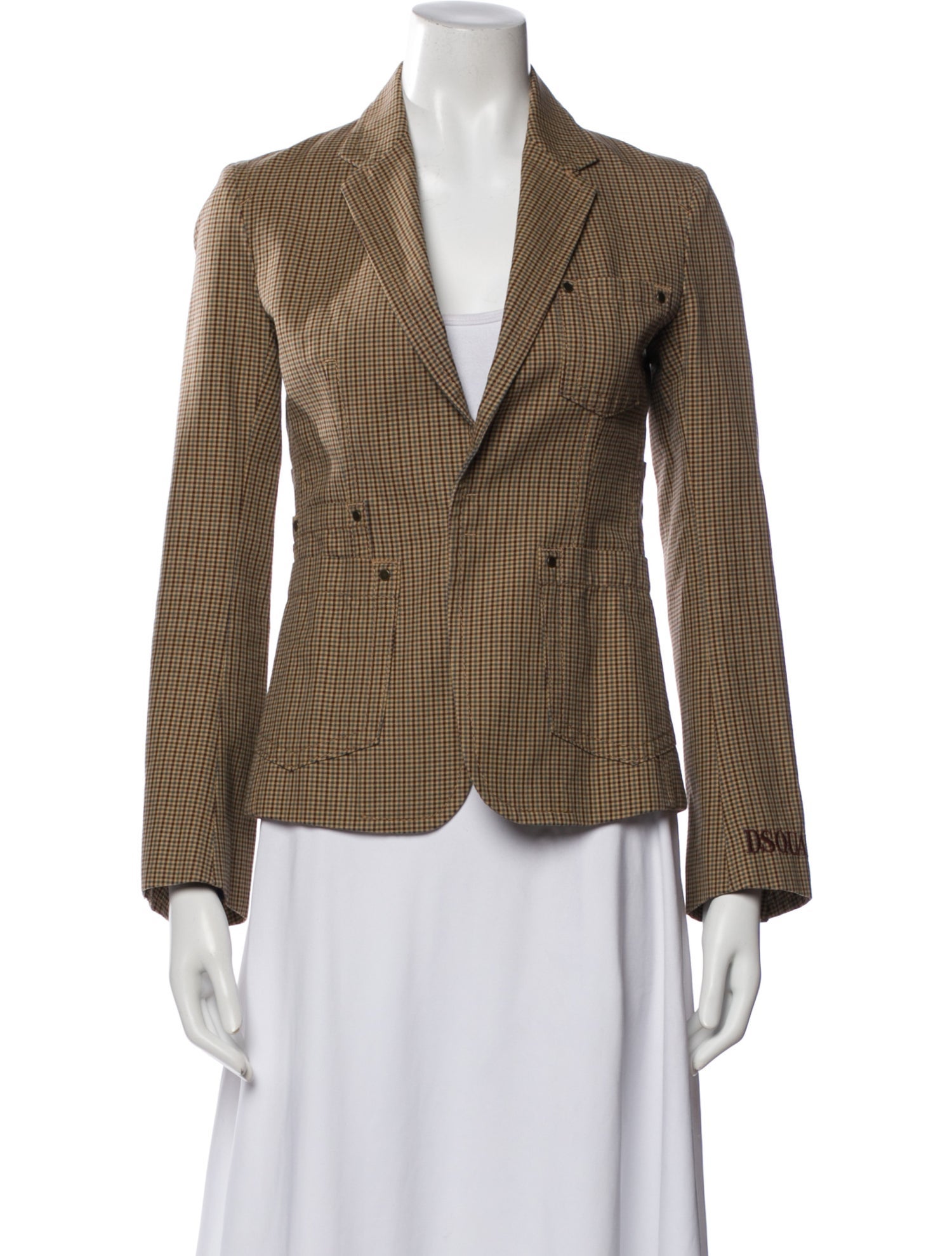 Dsquared² Plaid Print Blazer