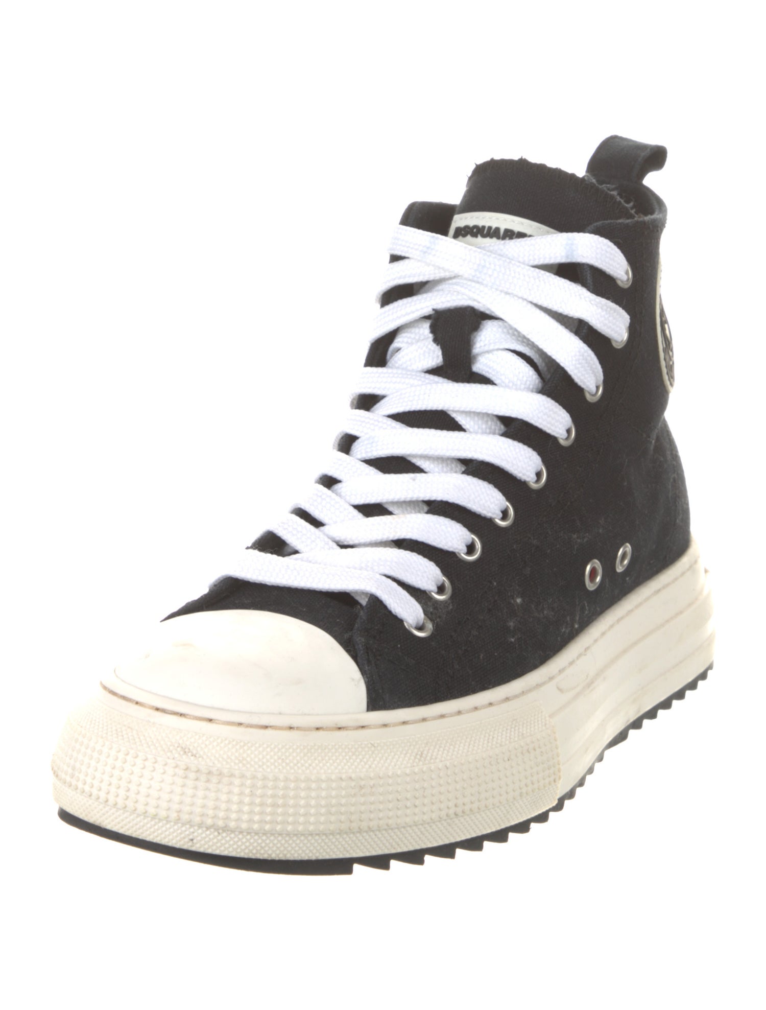 Dsquared² Canvas Colorblock Pattern Sneakers