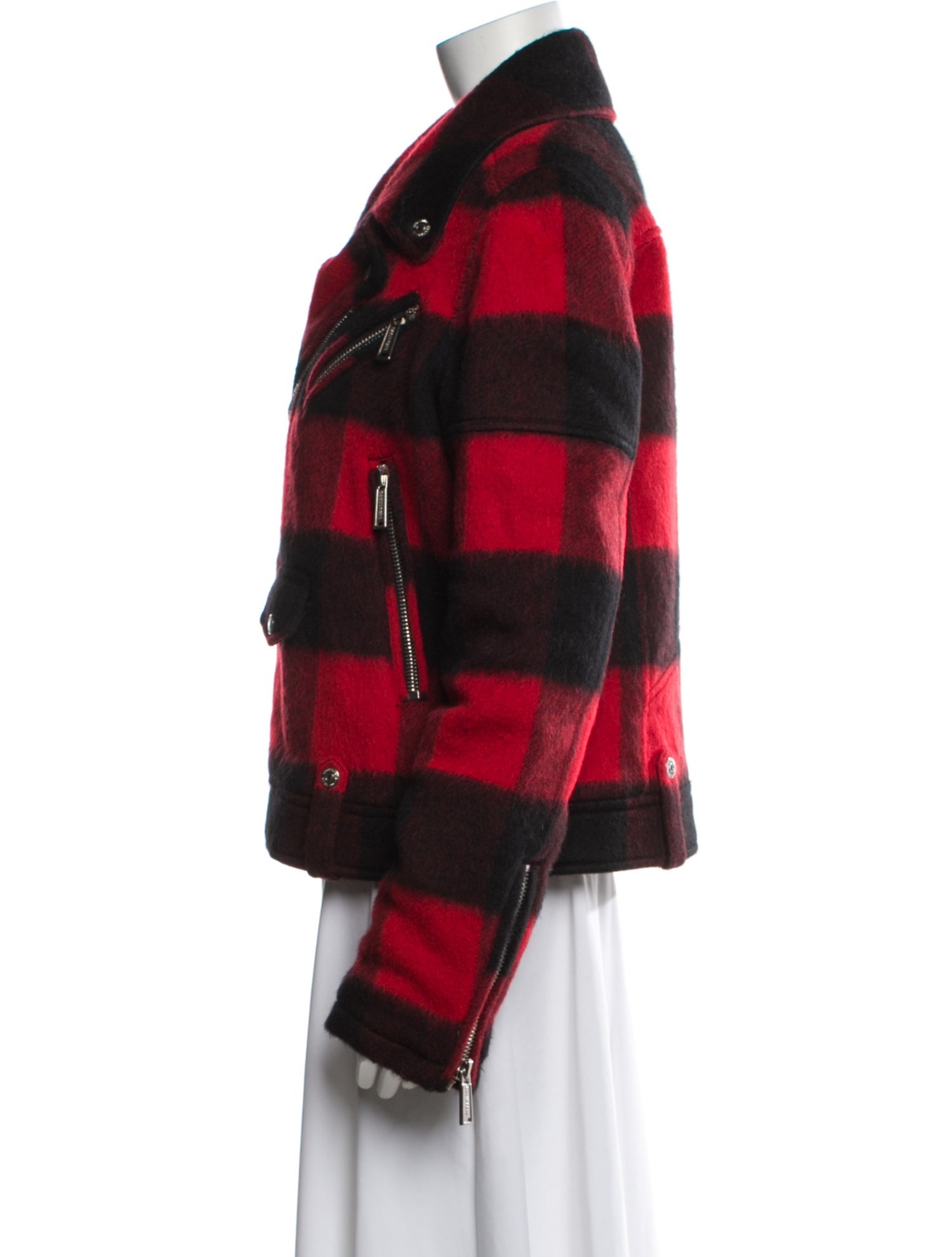 Dsquared² Wool Plaid Print Jacket