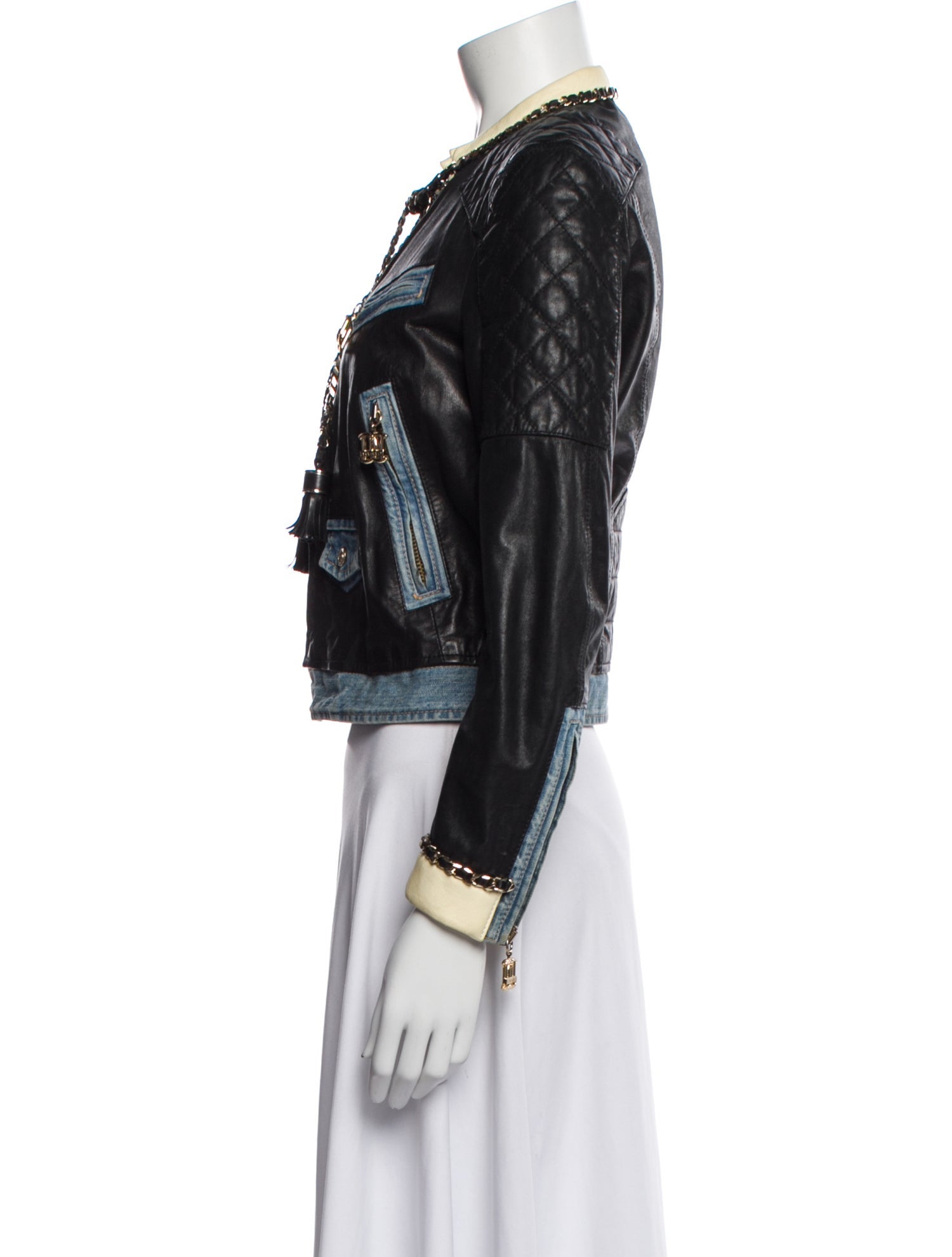 Dsquared² Calf Leather Biker Jacket