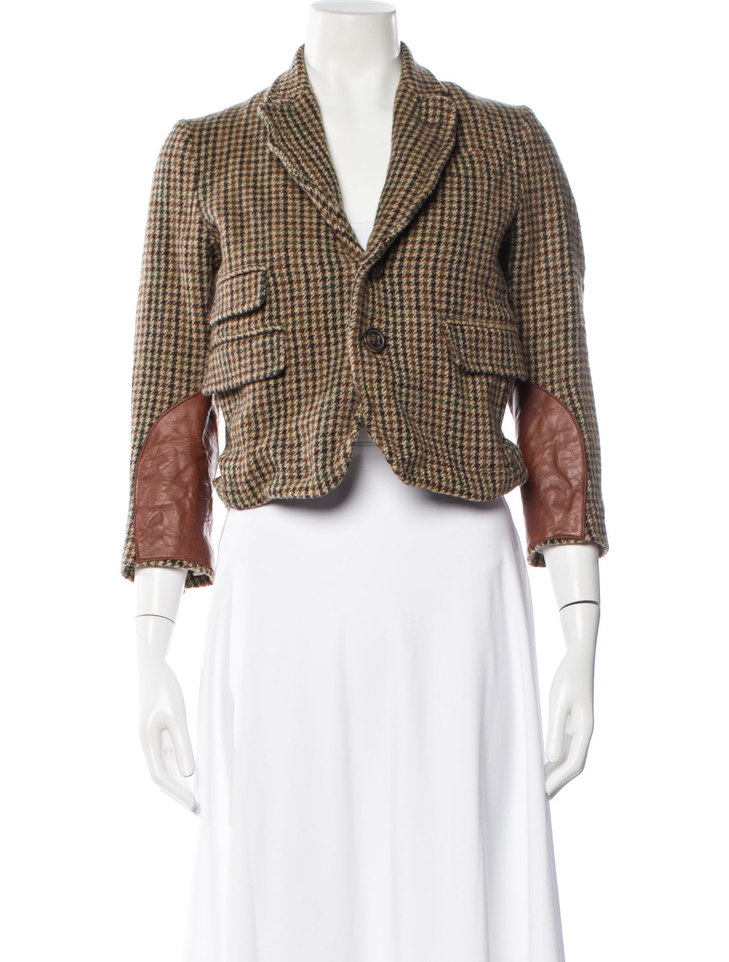 Dsquared² Wool Plaid Print Blazer