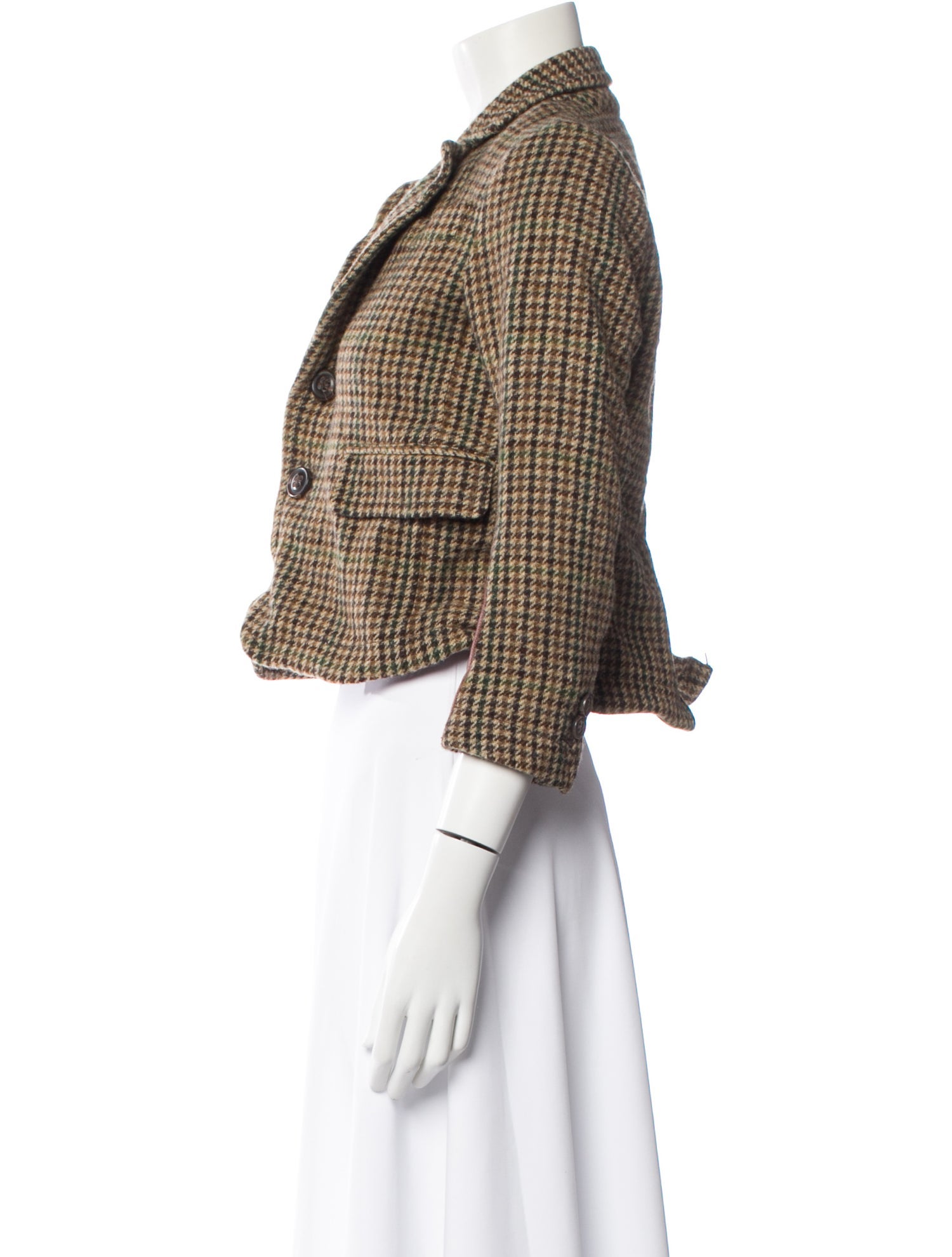 Dsquared² Wool Plaid Print Blazer