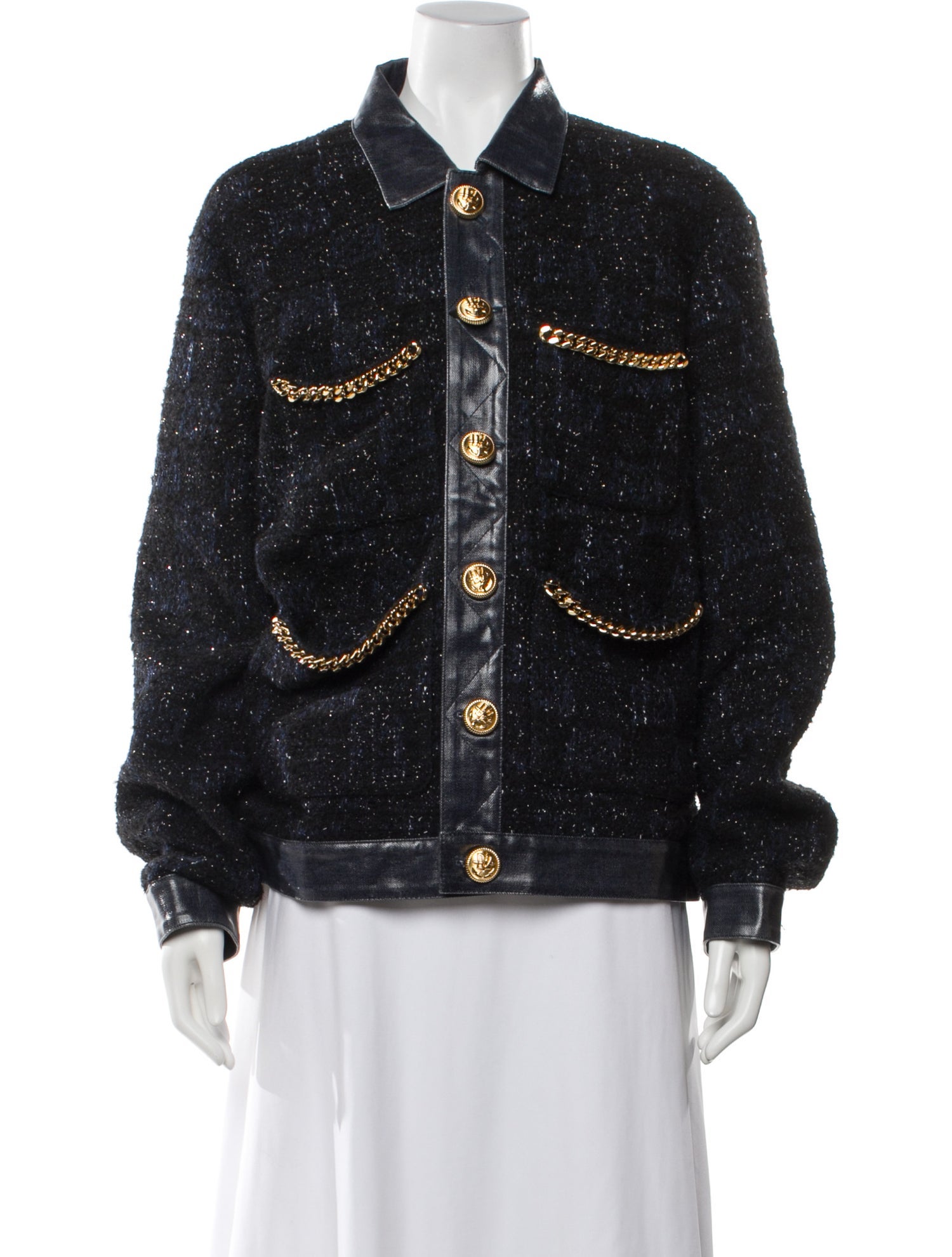 Dsquared² Tweed Pattern Denim Jacket w/ Tags
