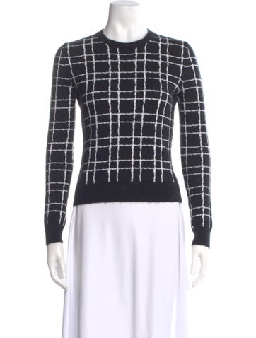 Pre-owned Dsquared2 Plaid Print Crew Neck Sweater In Black