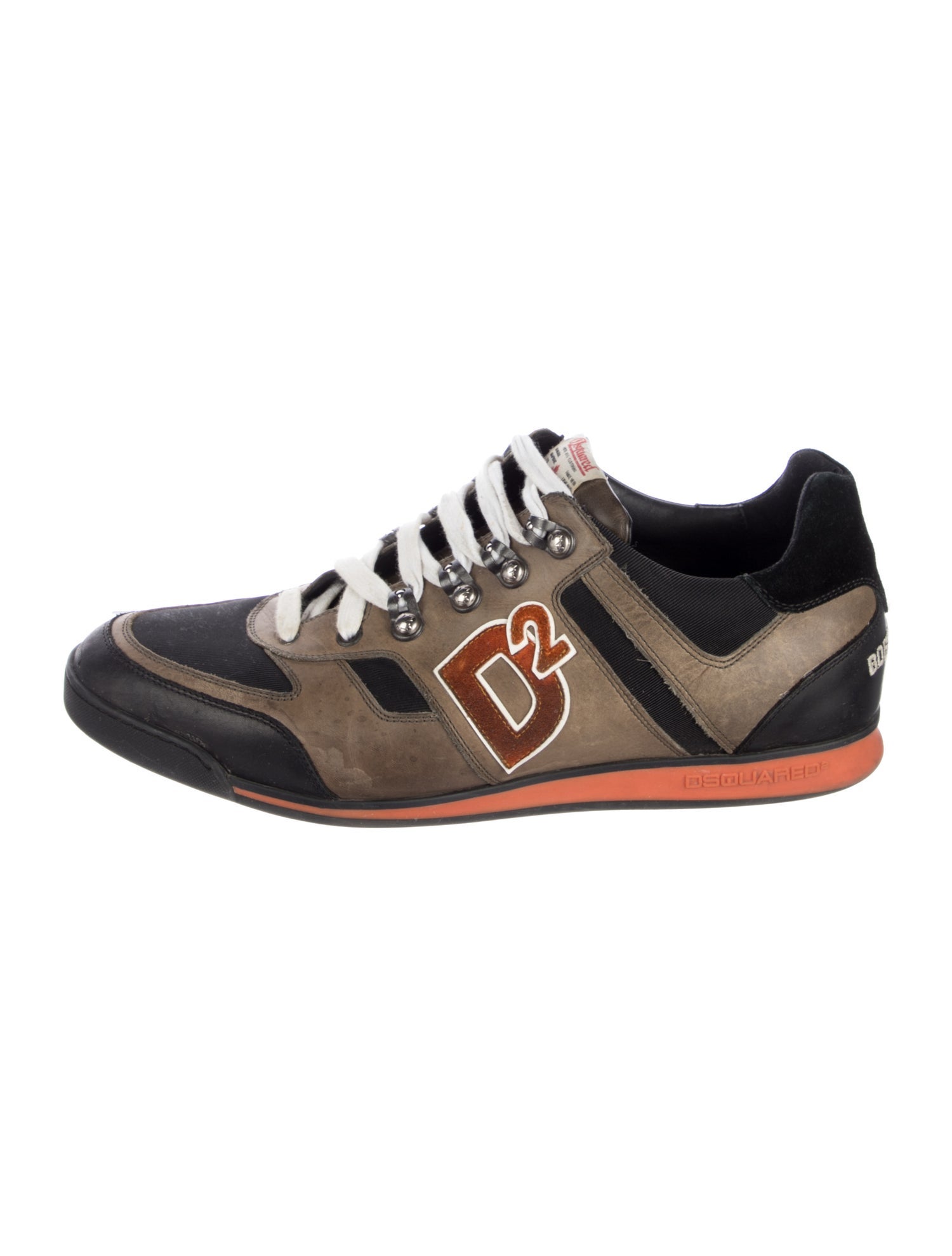 Dsquared² Nubuck Colorblock Pattern Sneakers