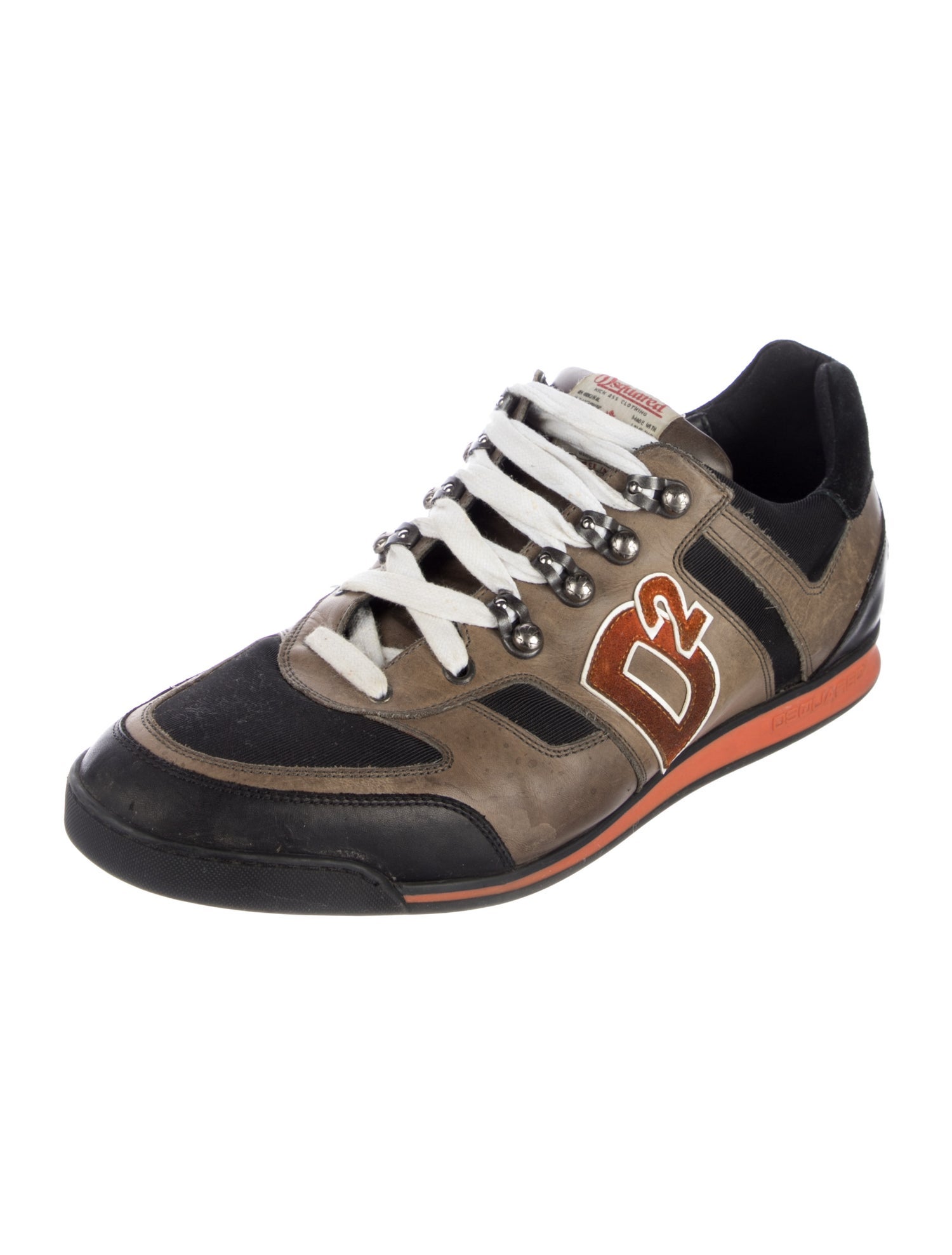 Dsquared² Nubuck Colorblock Pattern Sneakers