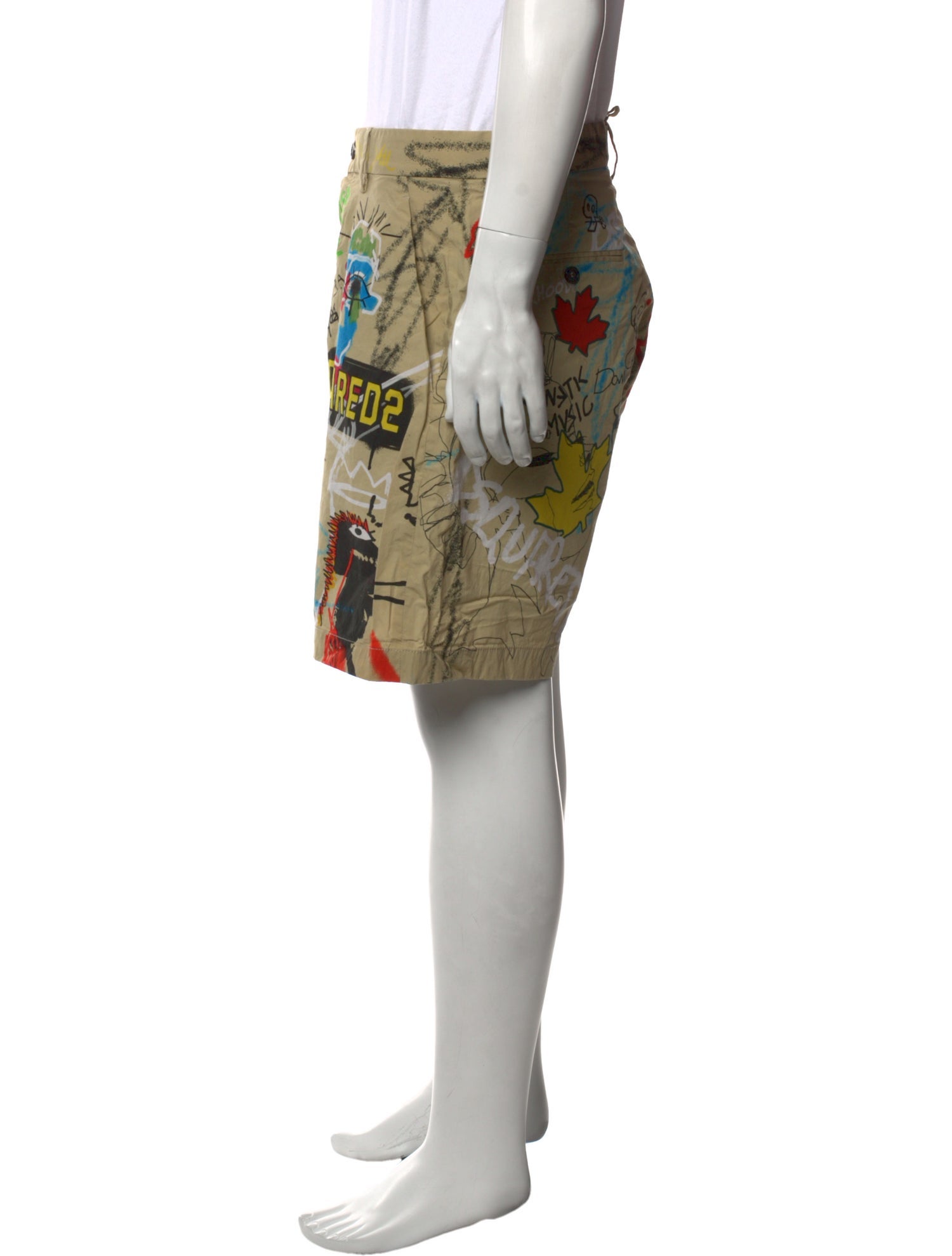 Dsquared² Graphic Print Denim Shorts