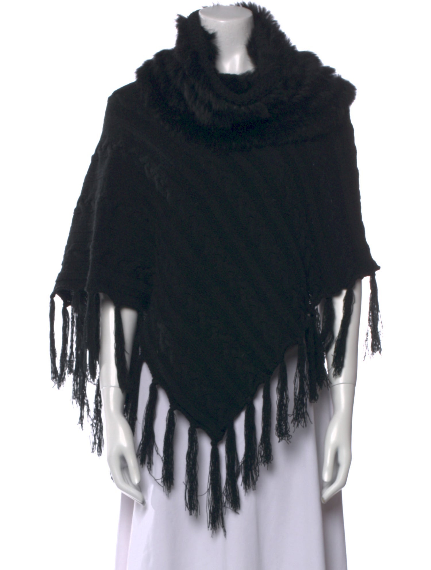 Dana Stein Fur Cowl Neck Sweater