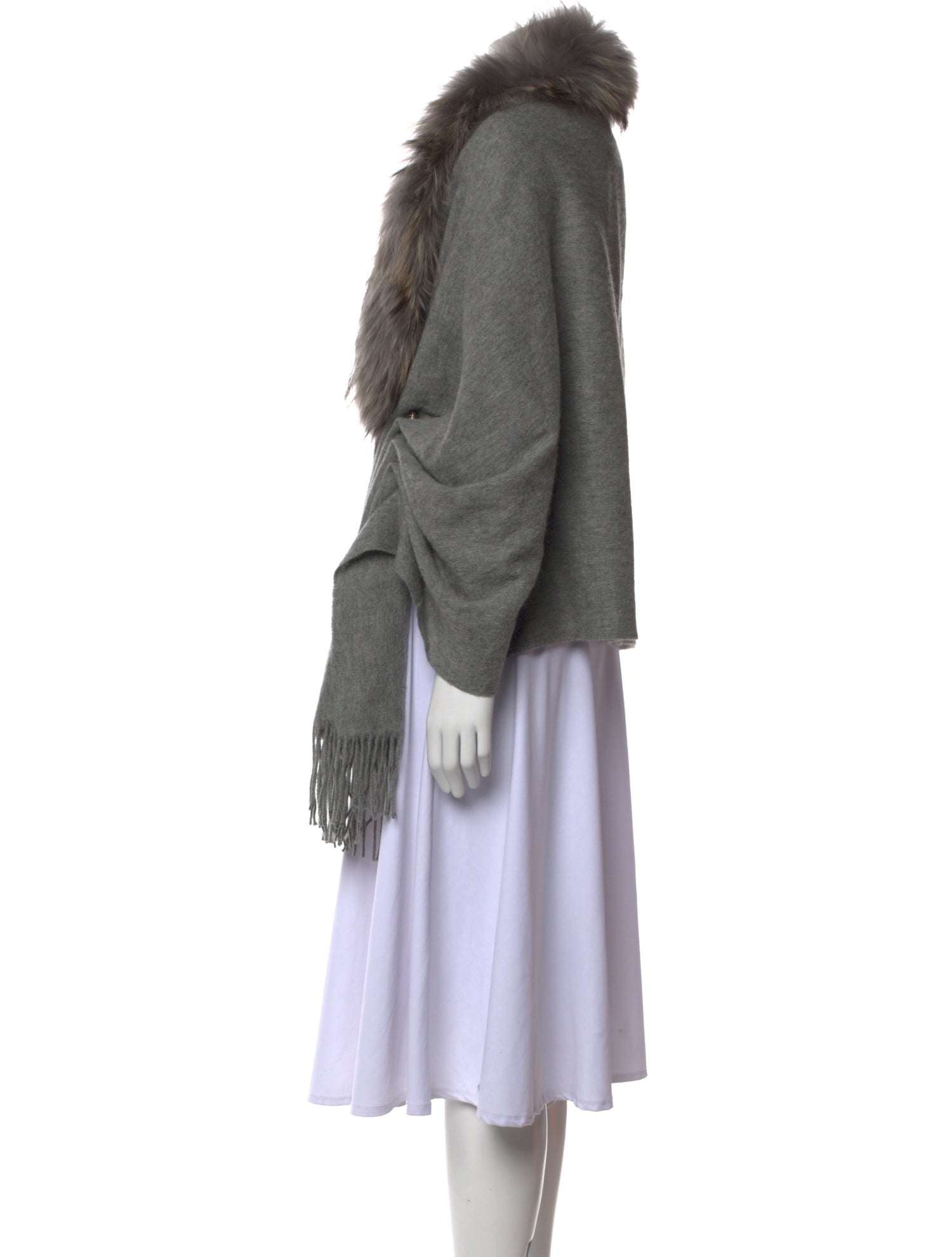 Dana Stein Wool Open Front Sweater