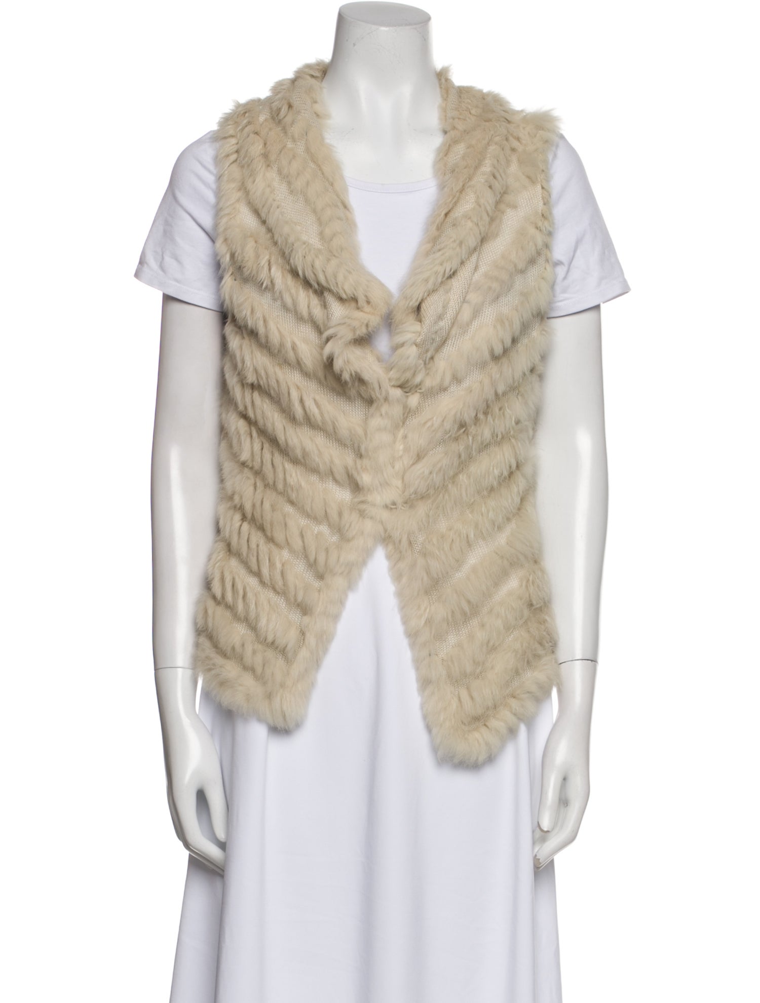 Dana Stein Striped Fur Jacket