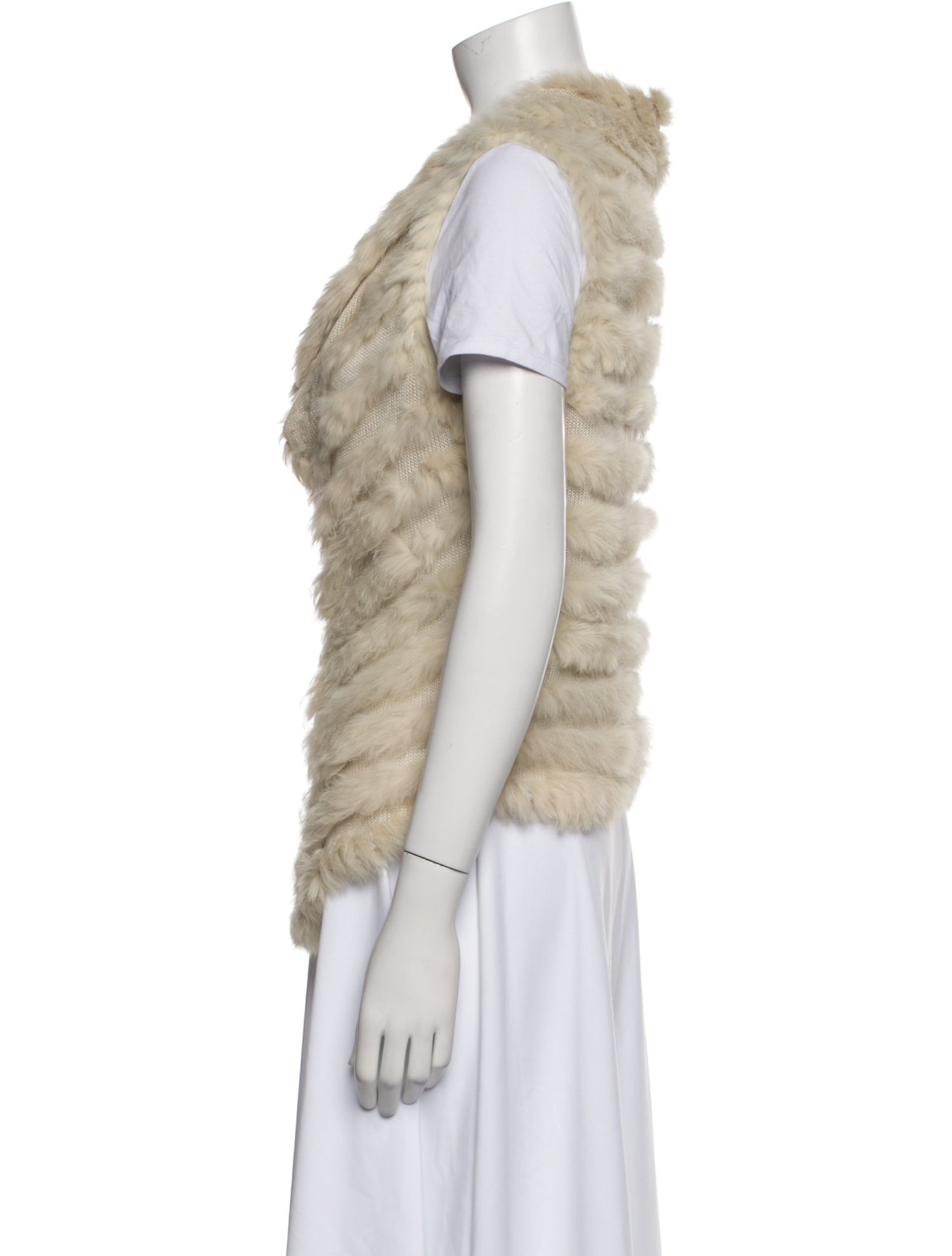 Dana Stein Striped Fur Jacket