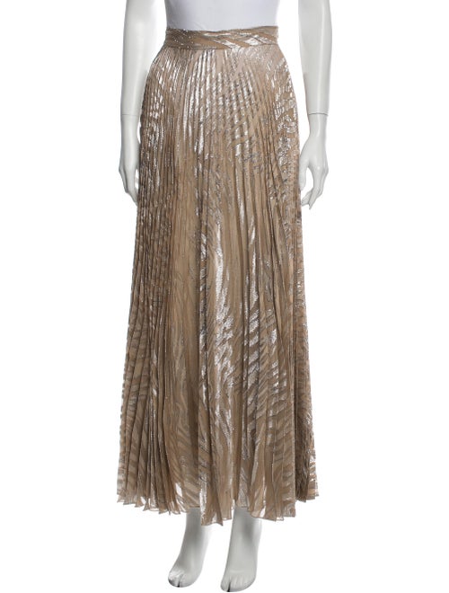 Dundas Silk Long Skirt Metallic